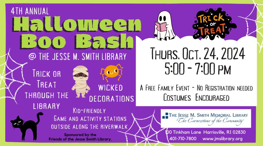 Halloween Boo Bash for Kids & Trick or Treating at the Jesse Smith Library