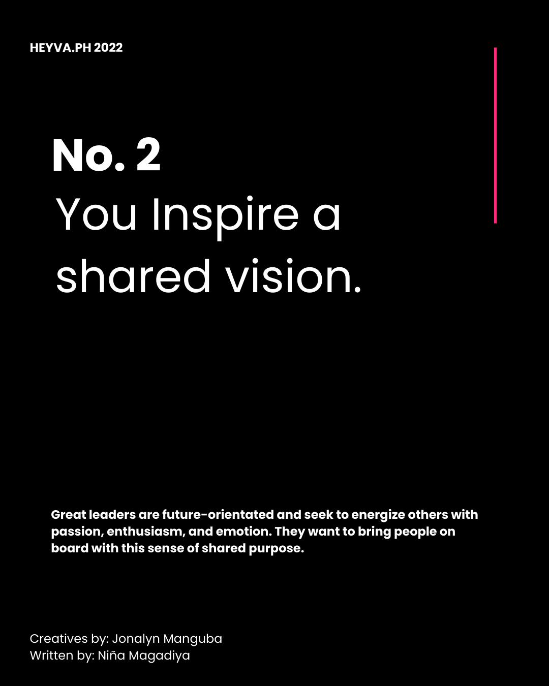 HEYVA PH - The five best practices of a leader outlined...