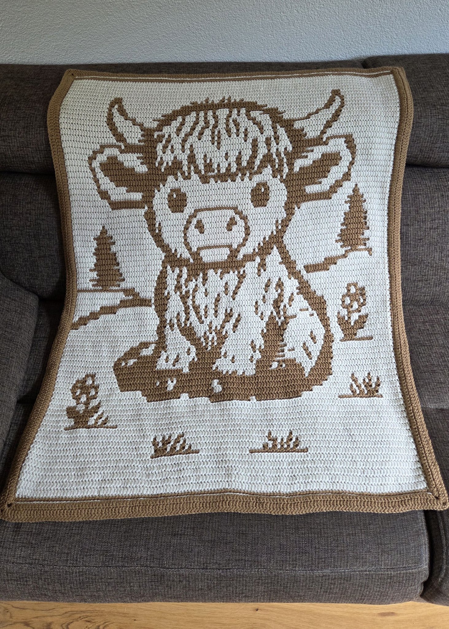 Mosaic Crochet Blanket - 'The Lover's Tarot' Made with 5.5mm Hook