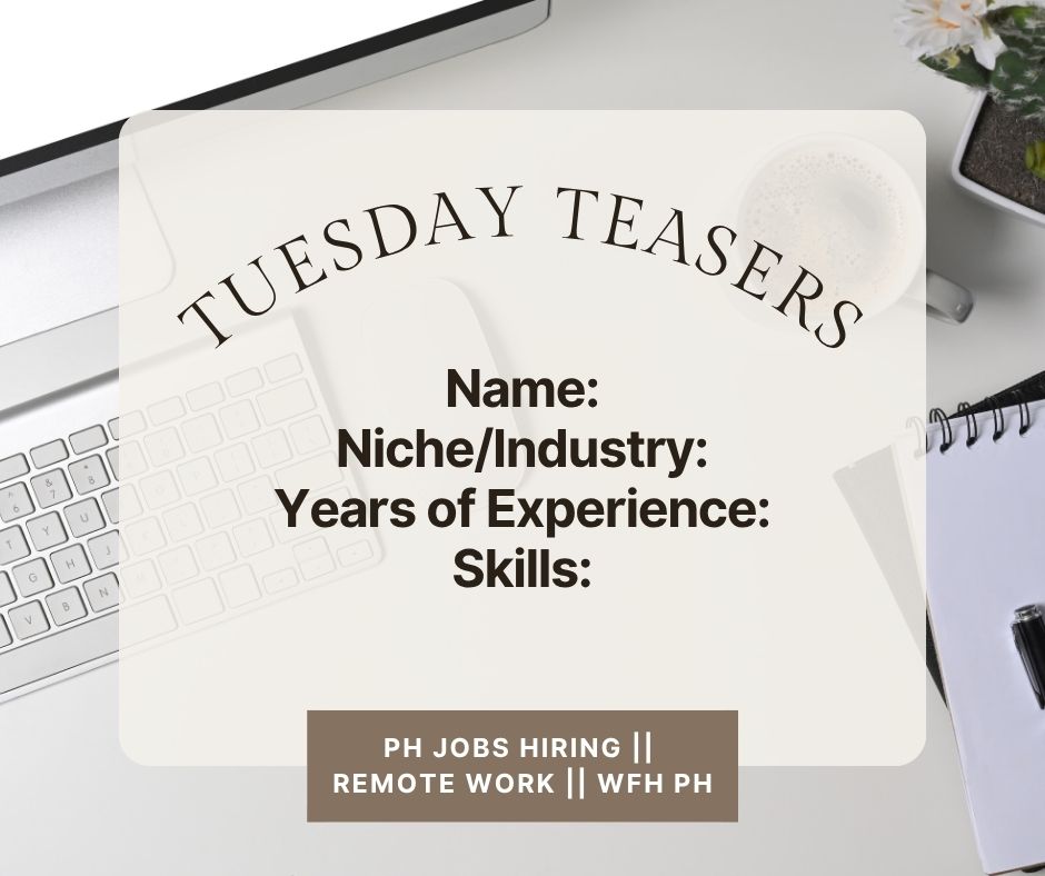 Philippines Job Hiring | Since today is Tuesday, it's time for 𝐓𝐮𝐞𝐬𝐝𝐚𝐲 ...