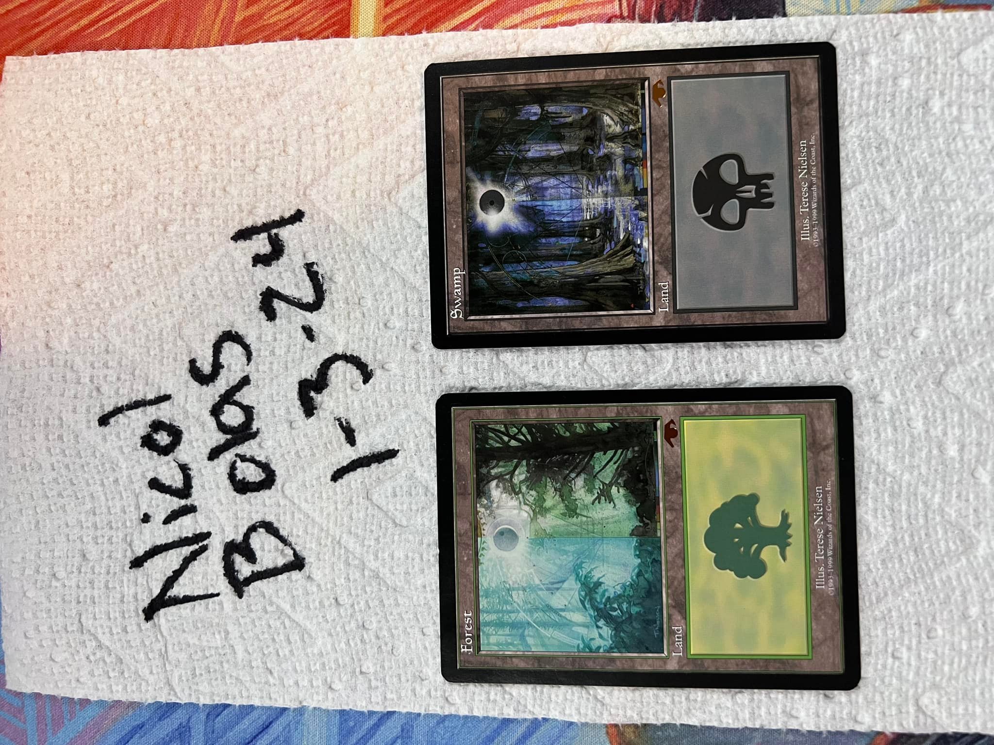 Signed Terese Neilson Guru swamp playmat. 175$