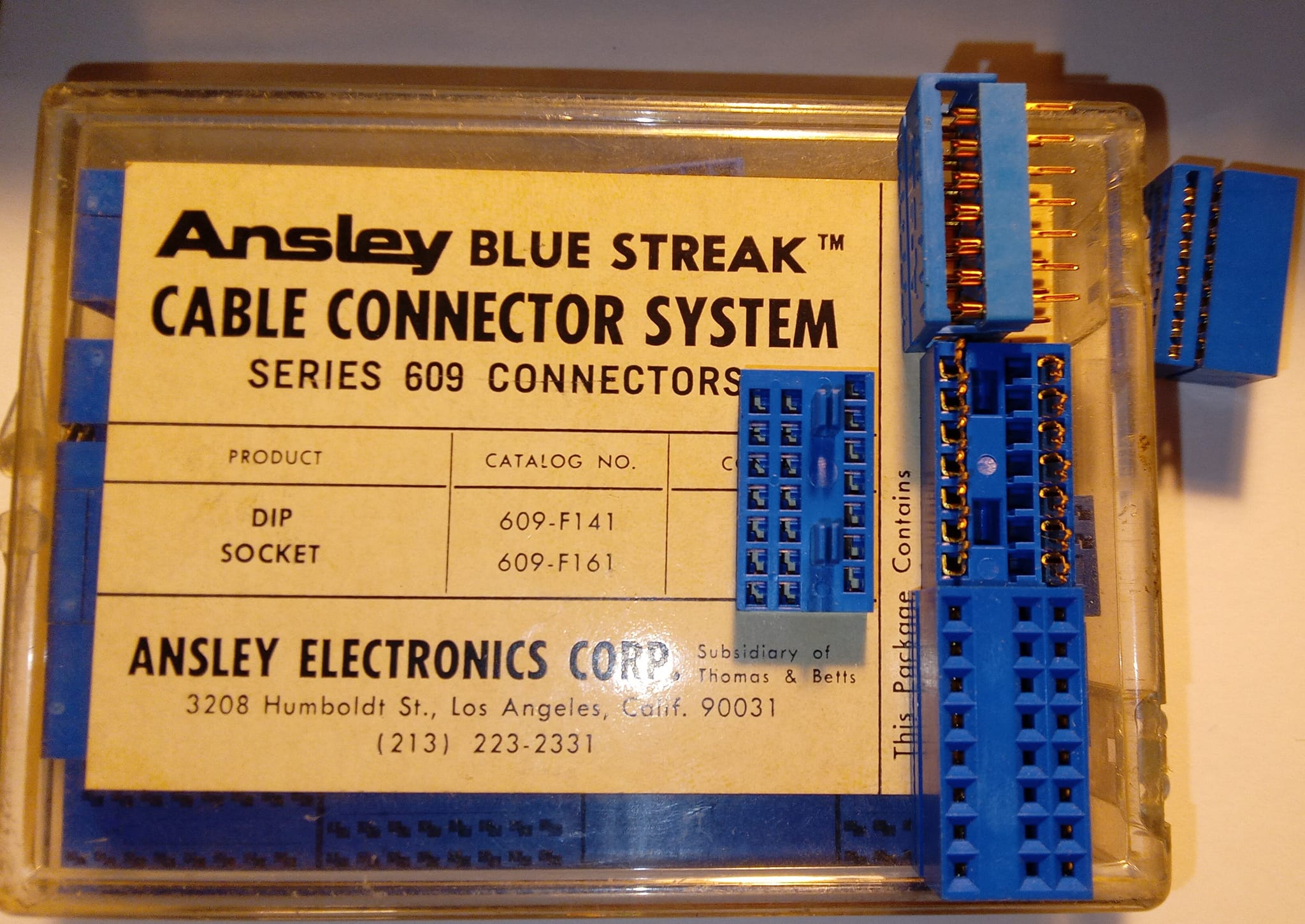 Vintage Ansley ribbon cable connectors