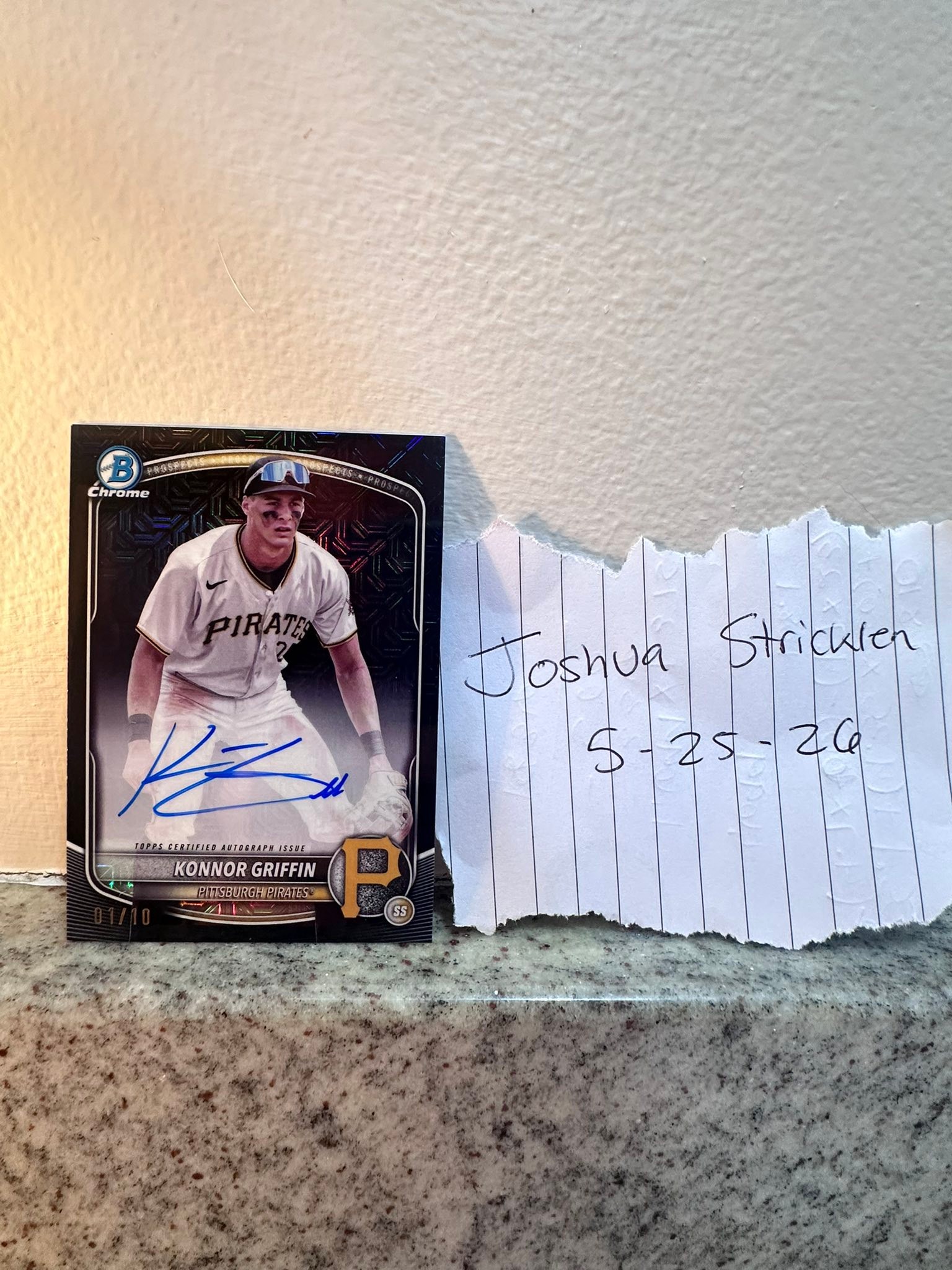 2025 Bowman Chrome Konnor Griffin auto card
