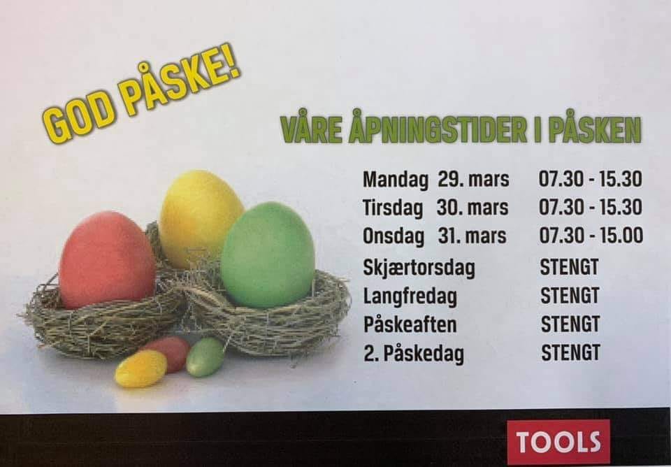 TOOLS Ulsteinvik - Ønsker alle våre kunder en god påske 🐣 Er det noe ...