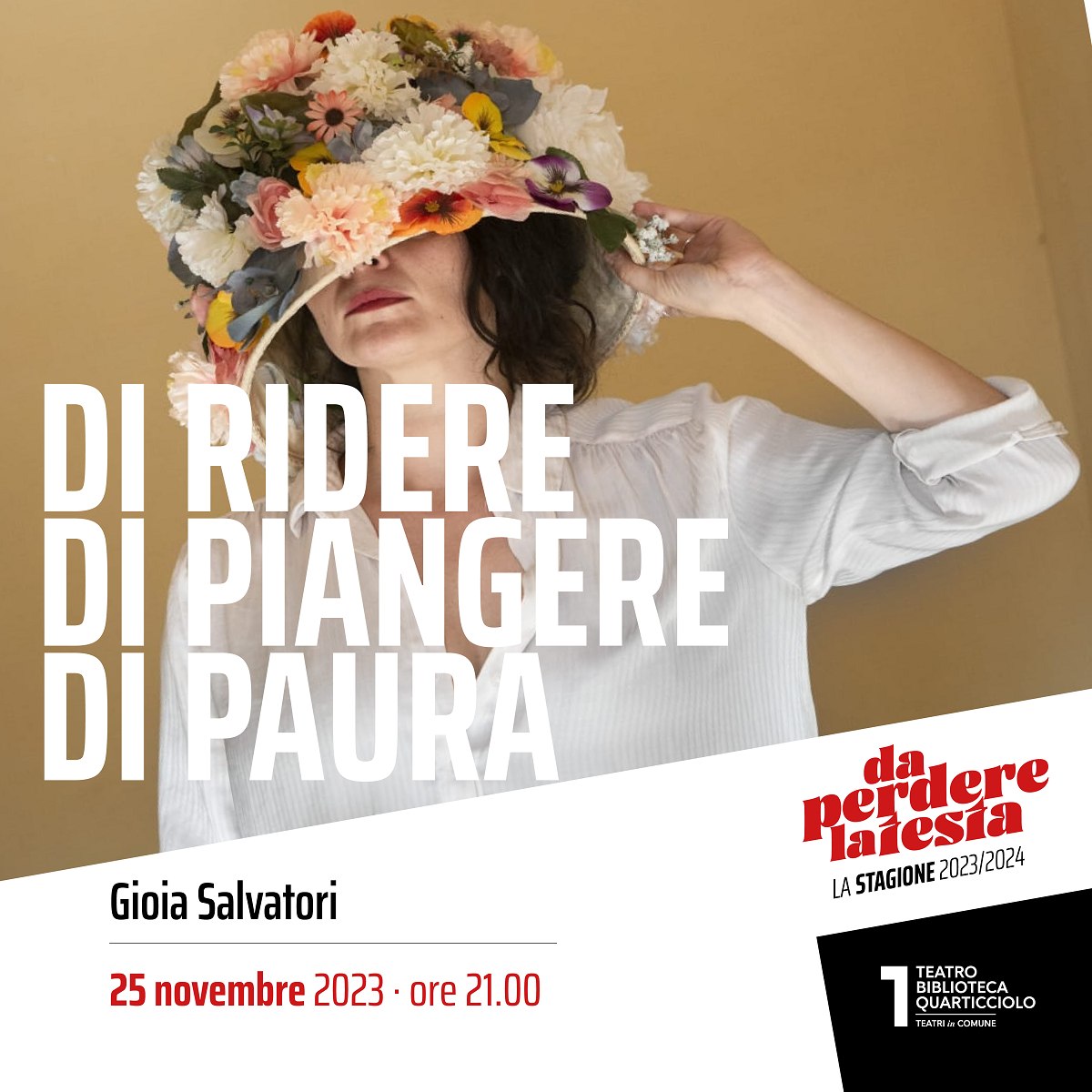 Theatron - #Sponsor 📯 Sabato 25 novembre, 𝗚𝗶𝗼𝗶𝗮 𝗦𝗮𝗹𝘃𝗮𝘁𝗼𝗿𝗶 sarà in scena ...