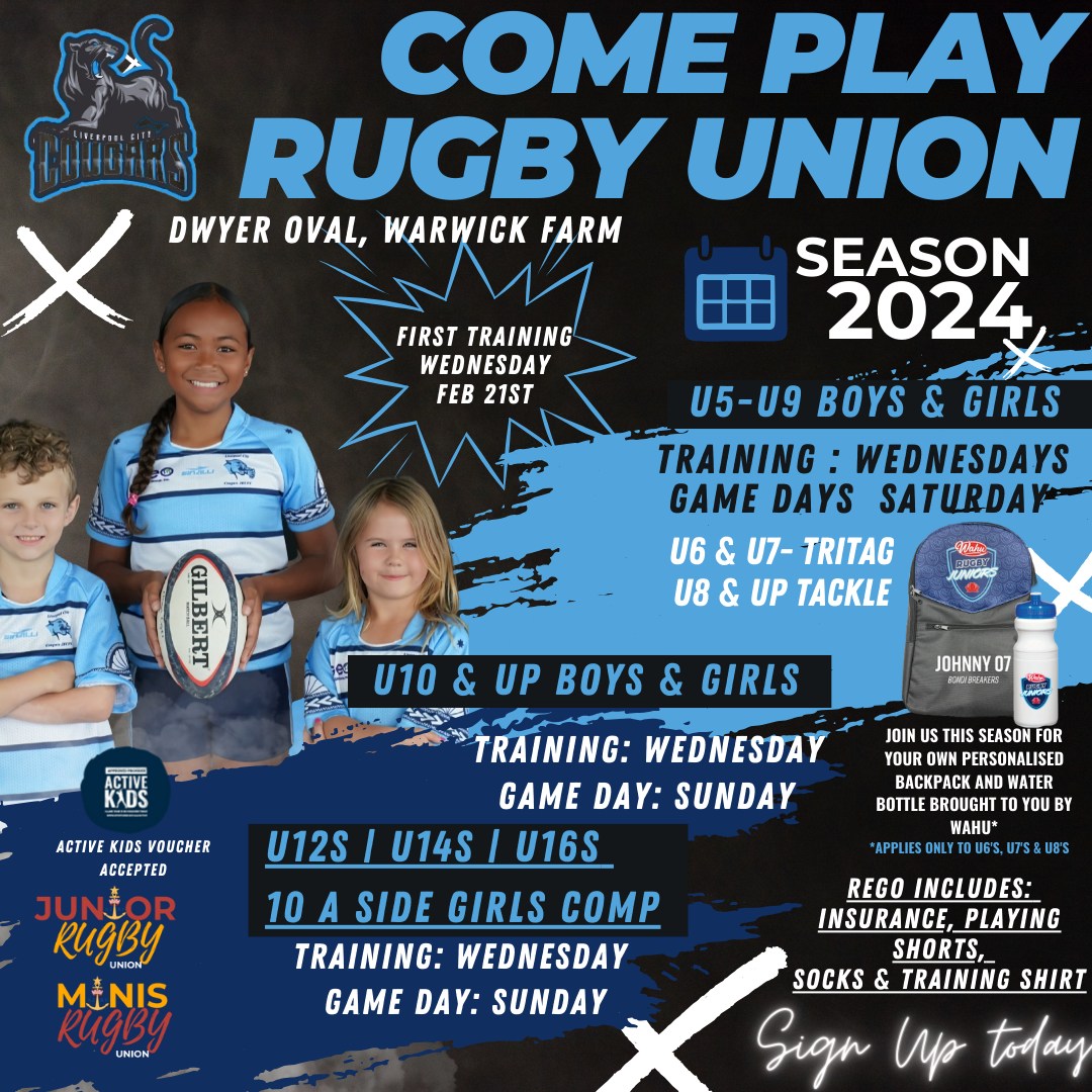 📣Exciting... - Liverpool City Cougars Junior Rugby Union Club | Facebook