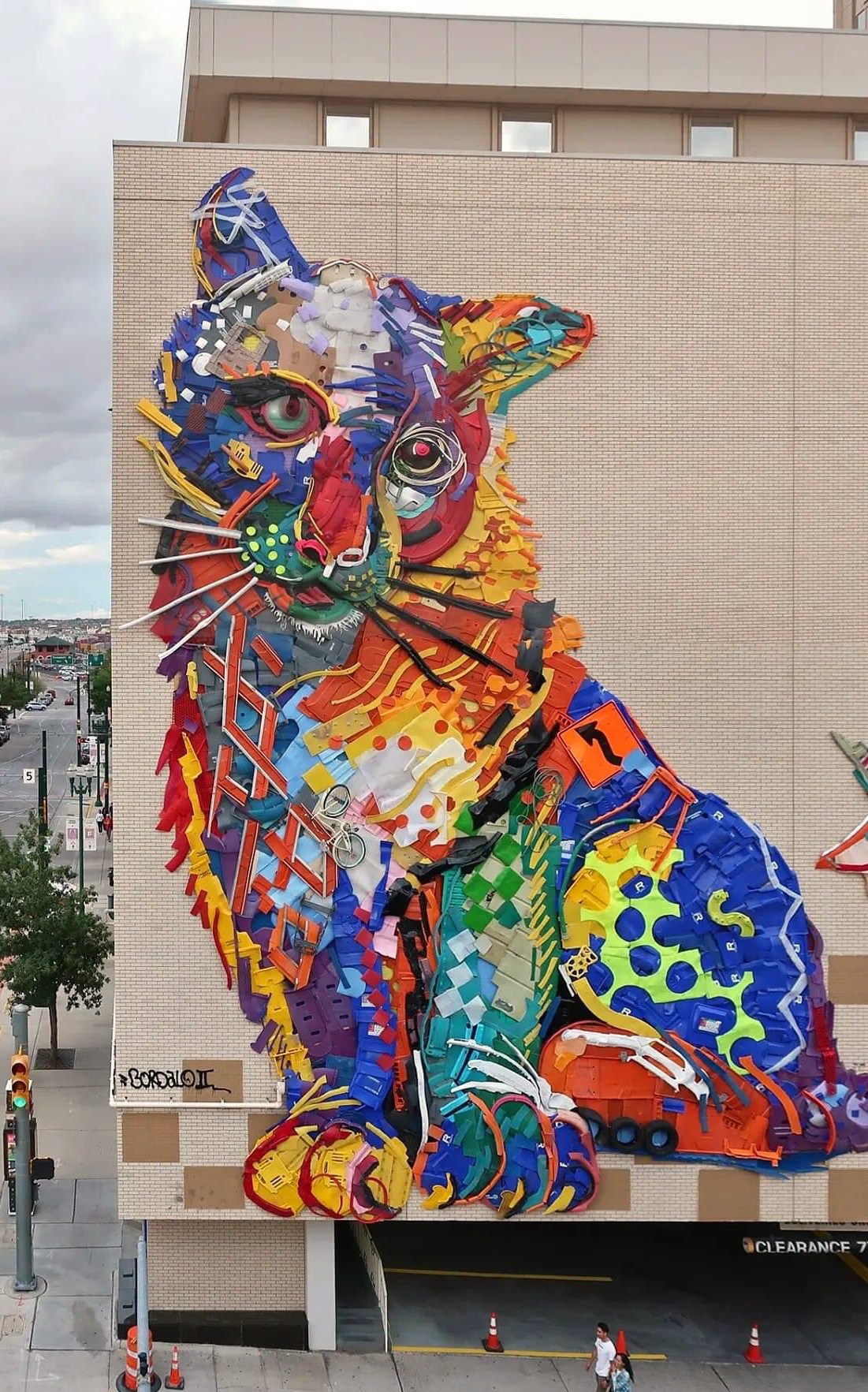 Amazing new mural of a moun ain lion erected in El Paso, TX to