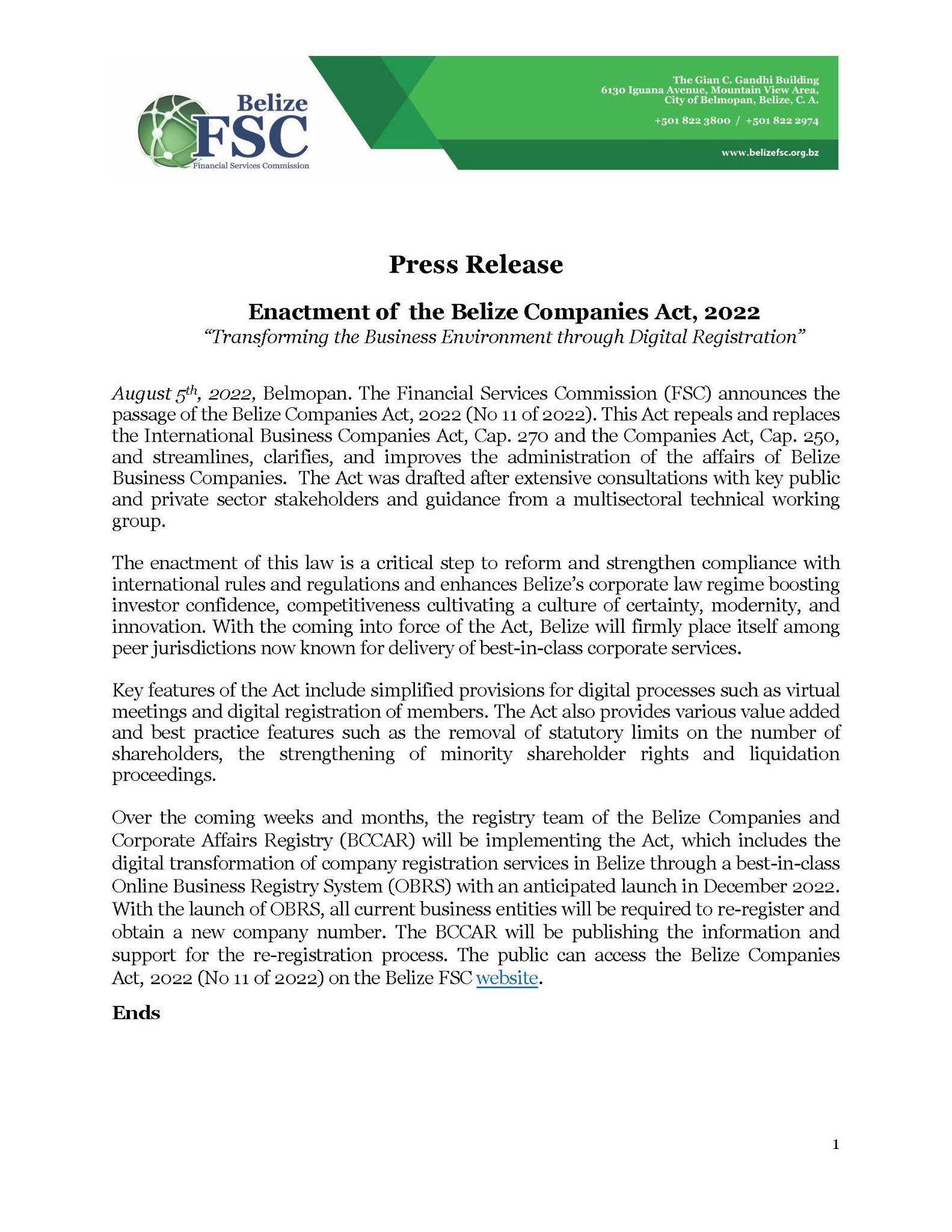 PRESS... - Belize Companies & Corporate Affairs Registry | Facebook