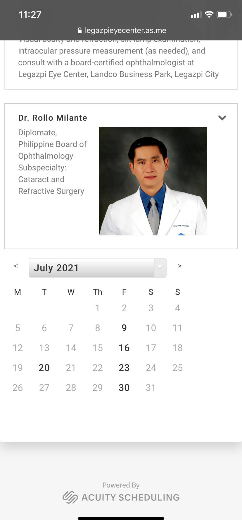We've opened new slots for Dr. Rollo... - Legazpi Eye Center | Facebook