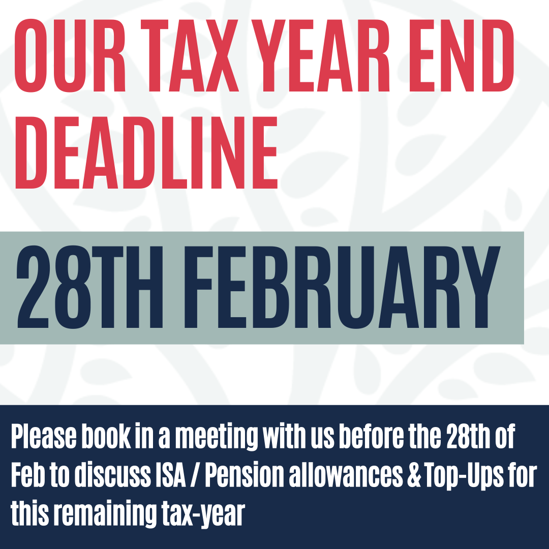 Calder Davis Wealth Management - Final reminder that today is the last ...