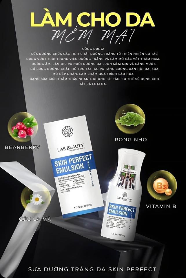 Sérum Las Beauty Original Skin Perfect - 50ml | Soin Hydratant à La Graisse De Raisin De Mer | Tous Types De Peau