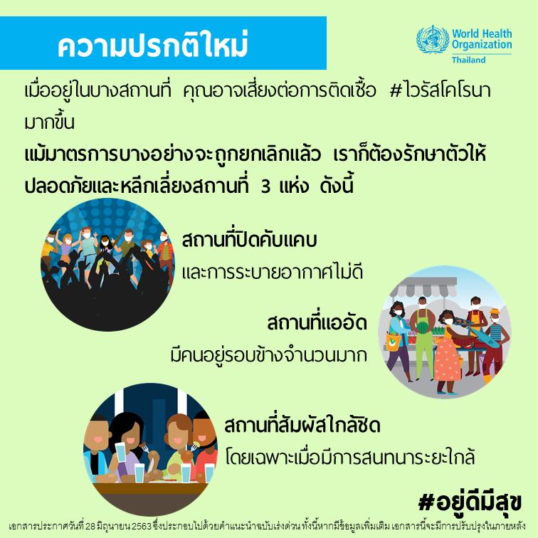 3 ส ที่ควรหลีกเลี่ยง - World Health Organization Thailand | Facebook
