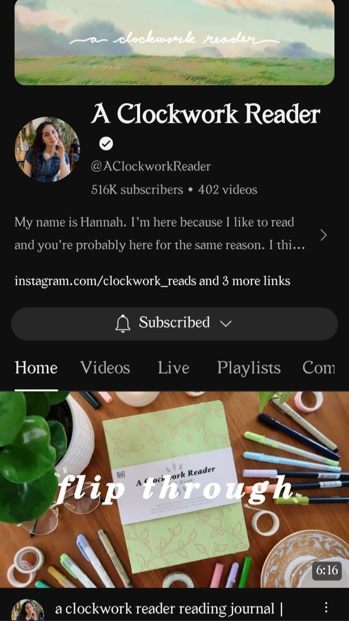 Dear - ️ A Clockwork Reader ️ I think many of you already know her. I ...