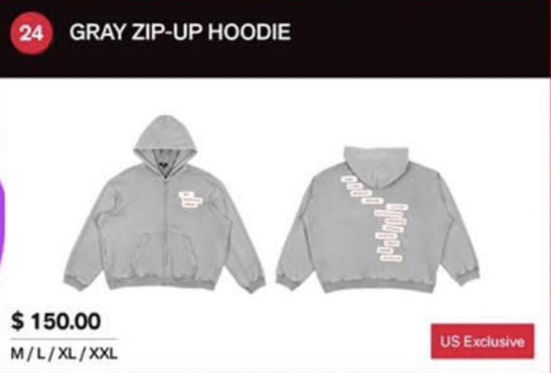 Anyone going to bts pop up, please can you grab the grey zip up