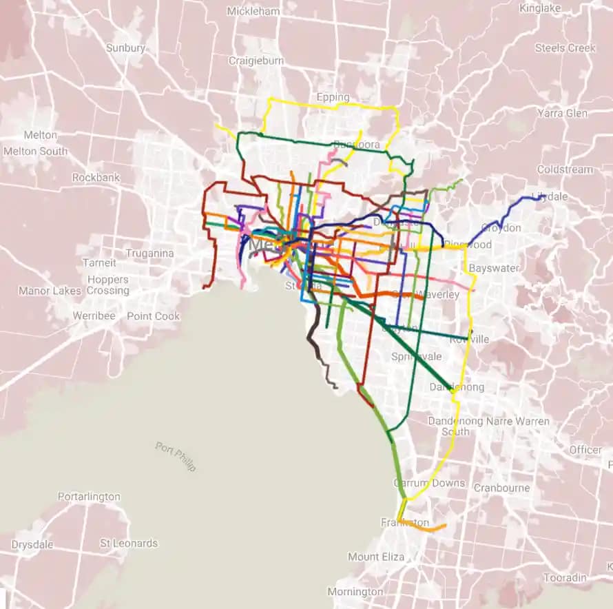 A map showing public... - Upfield Transport Alliance
