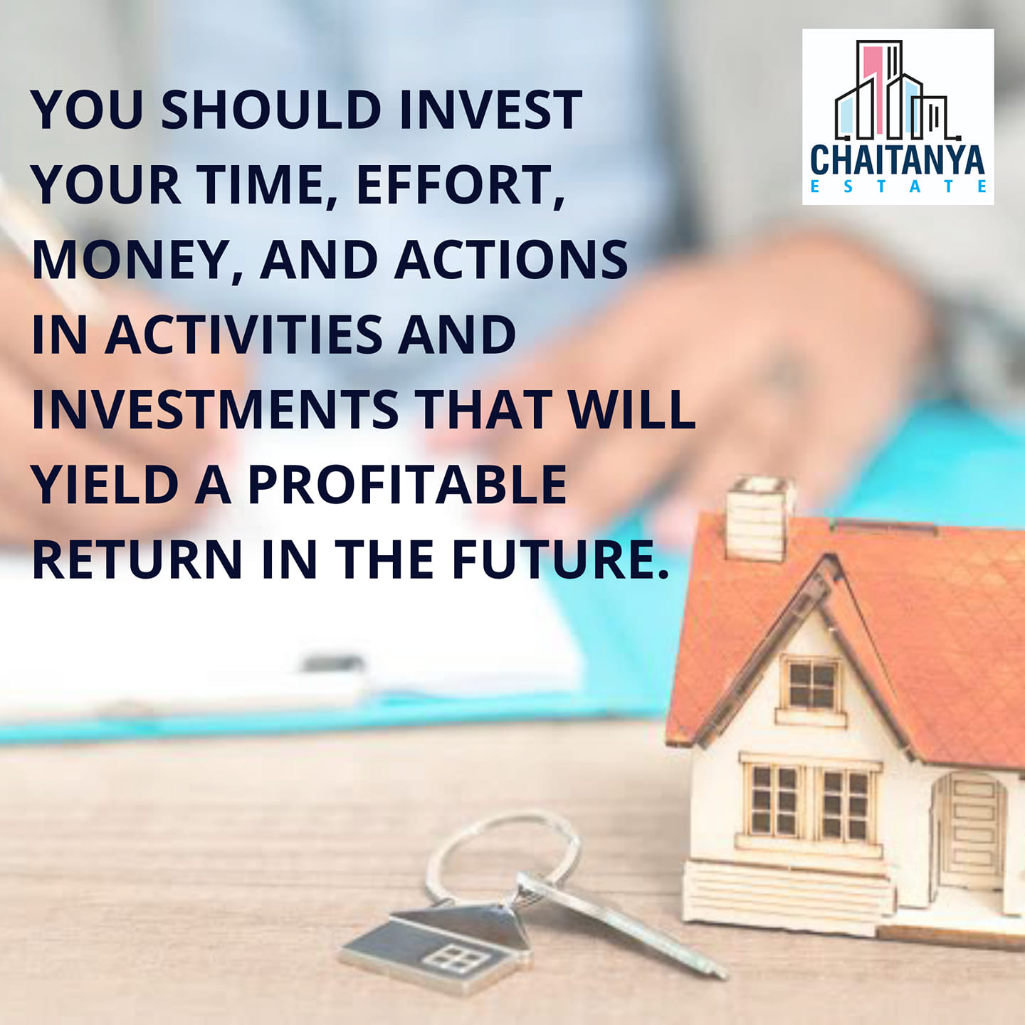 You Should Invest Your Time Effort Chaitanya Estate Facebook