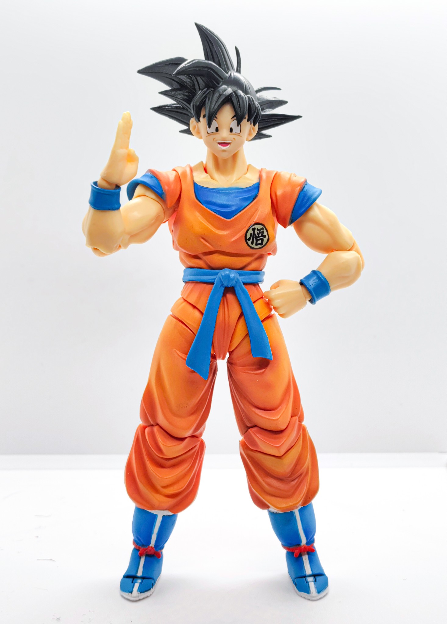 Manga style action figure collaboration with Dragon Ball Z's Goku
