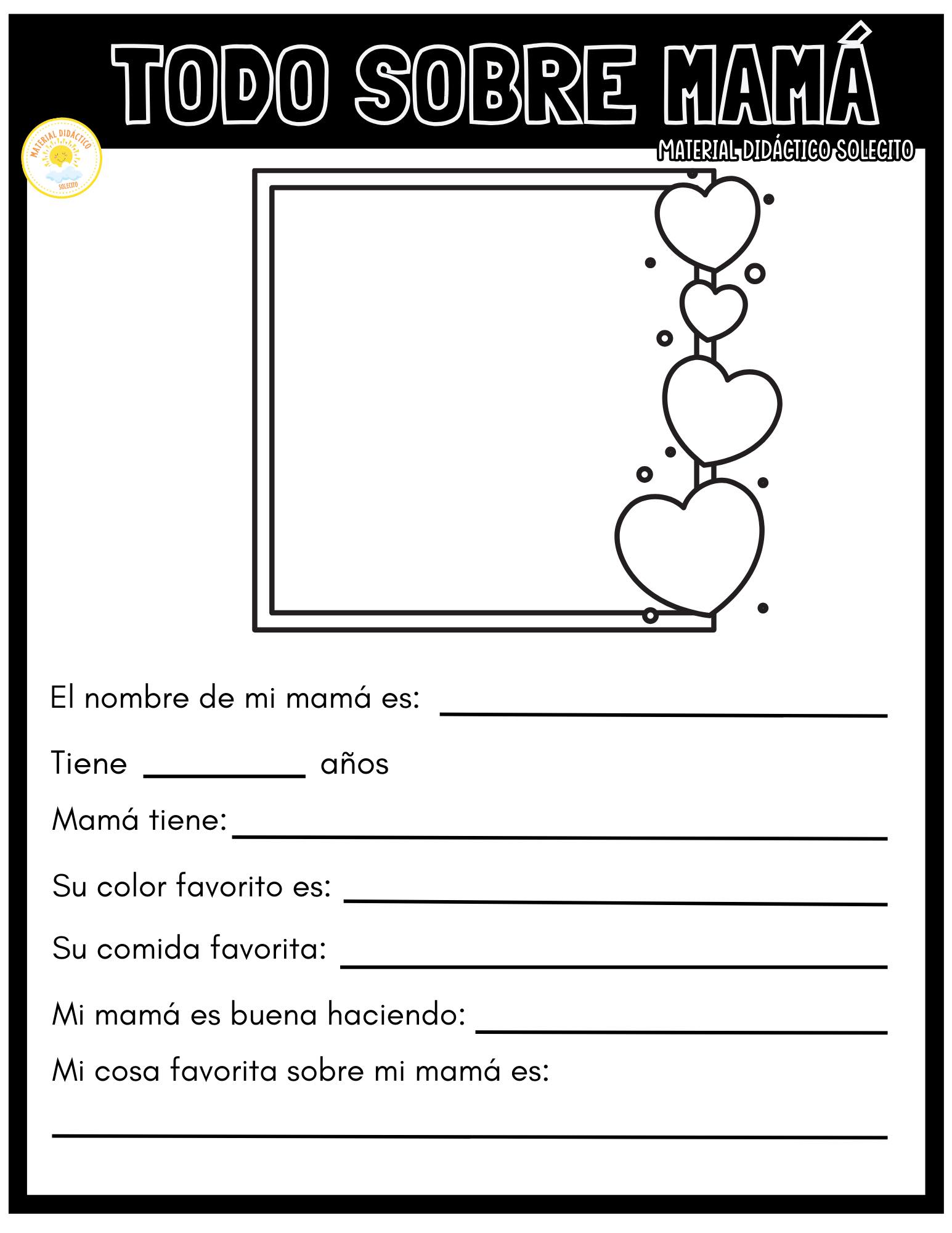 Hojas De Trabajo Para El Día De La Madre Hojas De Trabajo Por El Dia