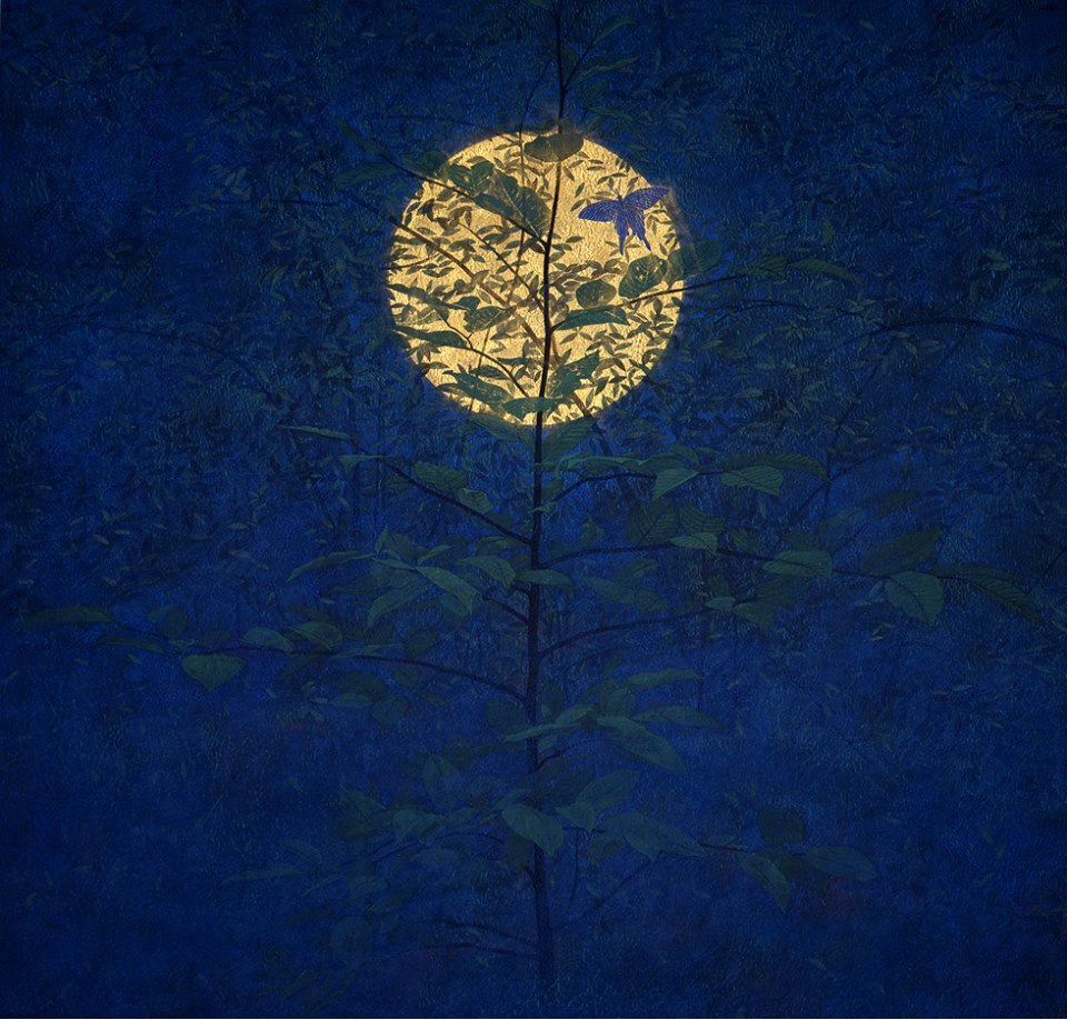 Moon and the light from a window