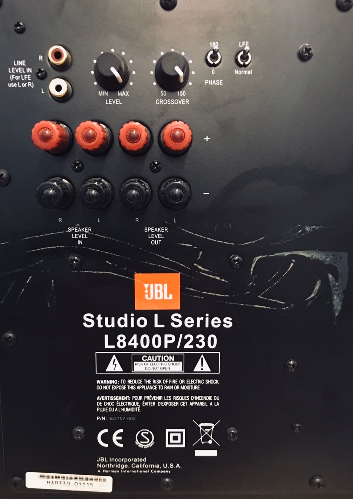 JBL L8400P Studio L Series 12