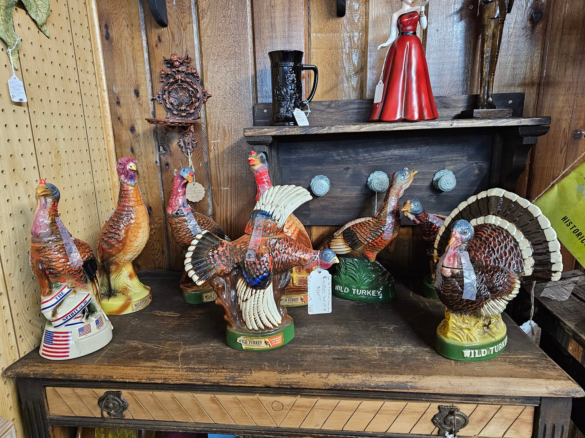 Wild Turkey bourbon decanter collection since 1971