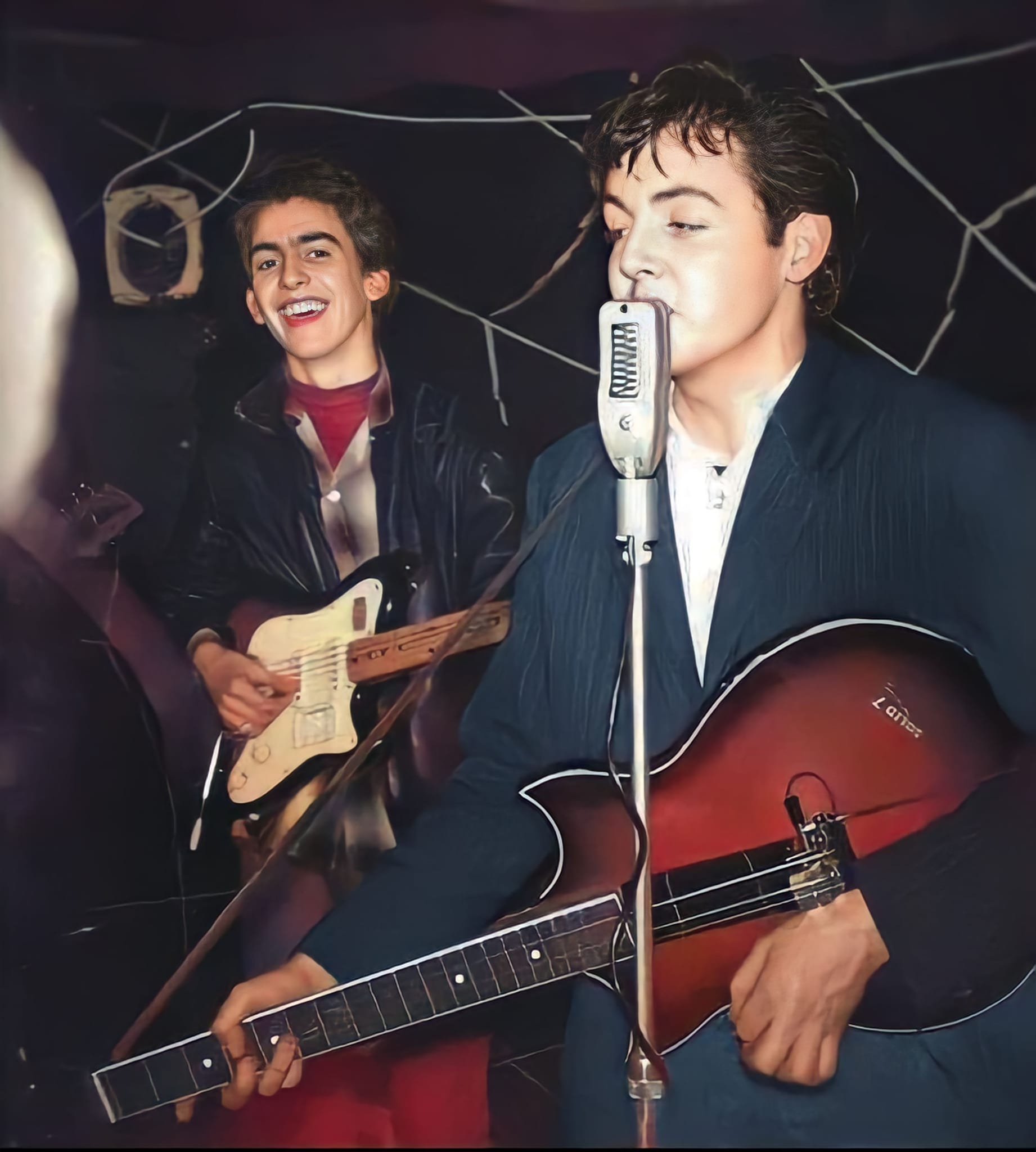 George and Paul playing in Hamburg or Liverpool