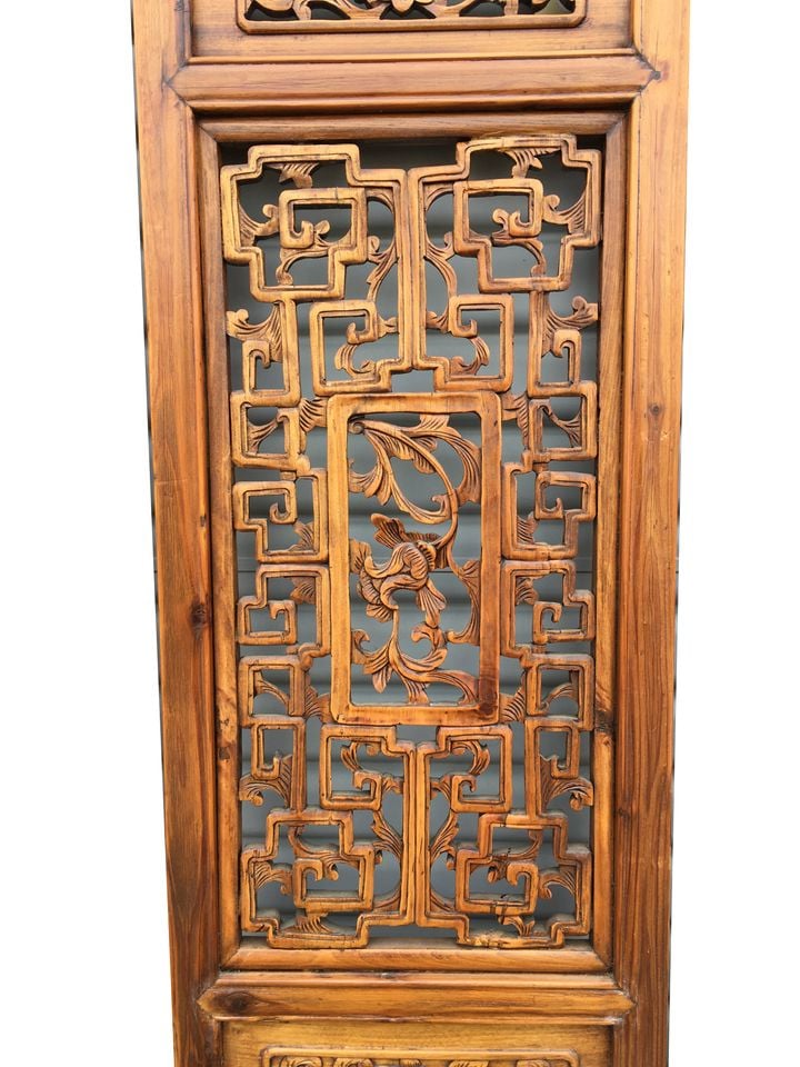 In traditional Chinese architecture, ornate lattice doors and