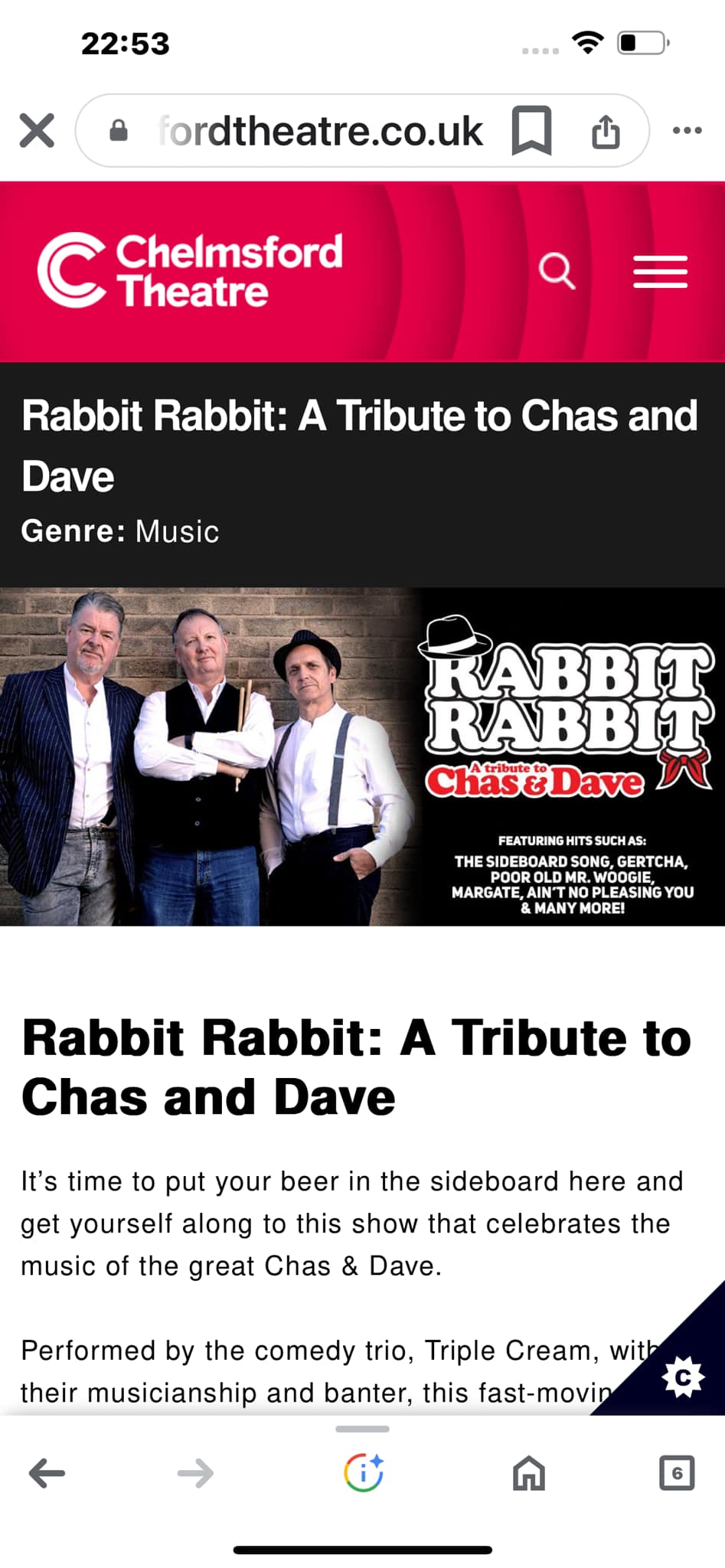 Rabbit Rabbit: Tribute to Chas and Dave
