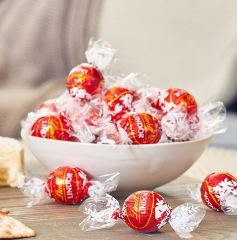 Colin the Caterpillar with Lindt Lindor Pistachio truffles