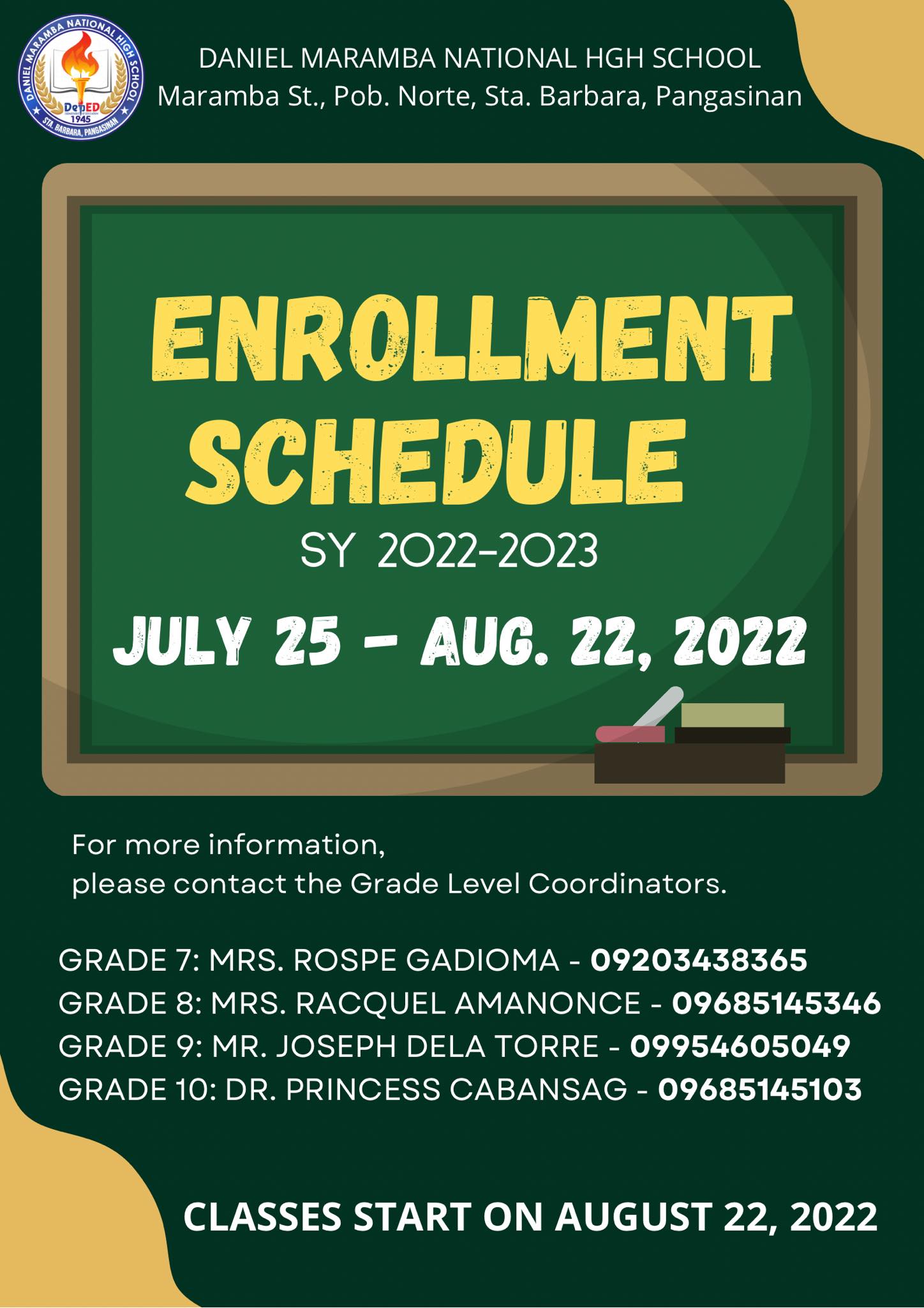 DepEd - ENROLLMENT IS NOW OPEN! 📌 For incoming Grade 7 learners Bring ...