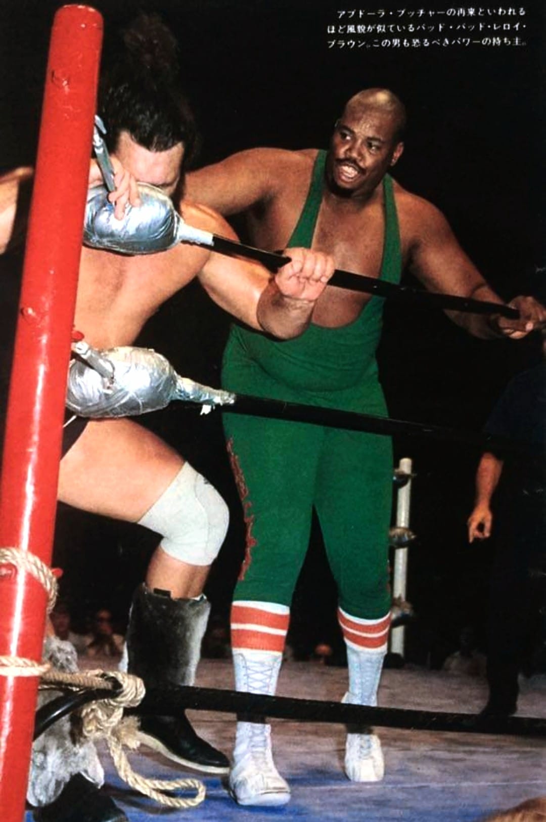 ブルーザー・ブロディ An early magazine photo of Bruiser Brody from 1974.