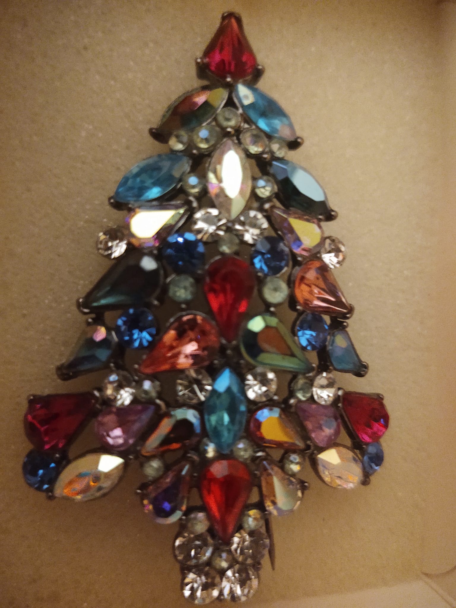 Broche Avon Sapin De Noël Strass - Occasion, Excellent état
