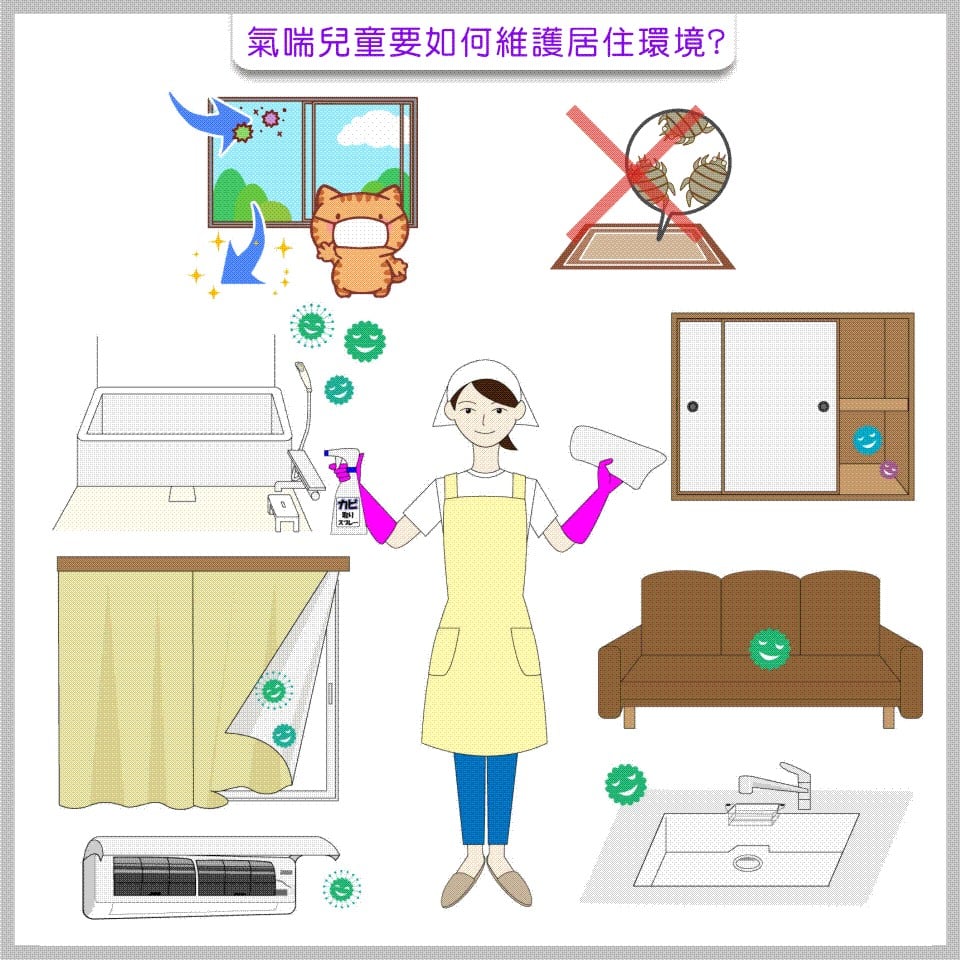成美醫院 - 拔拔麻麻一起來改善氣喘兒童居住環境‼️️ #氣喘兒童要如何維護居住環境?... | Facebook