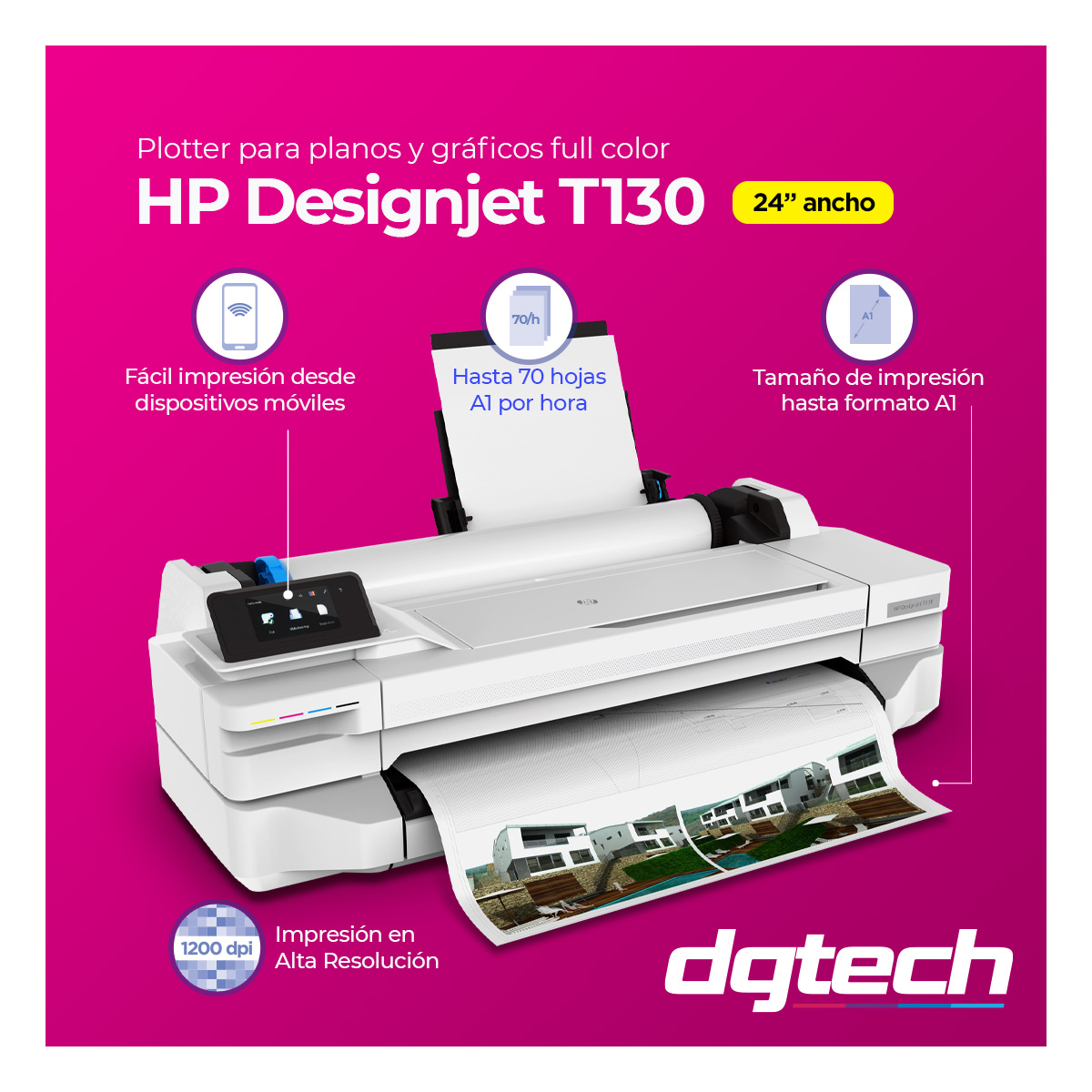 DGtech - 👷‍♀️ El plotter full color para planos HP...