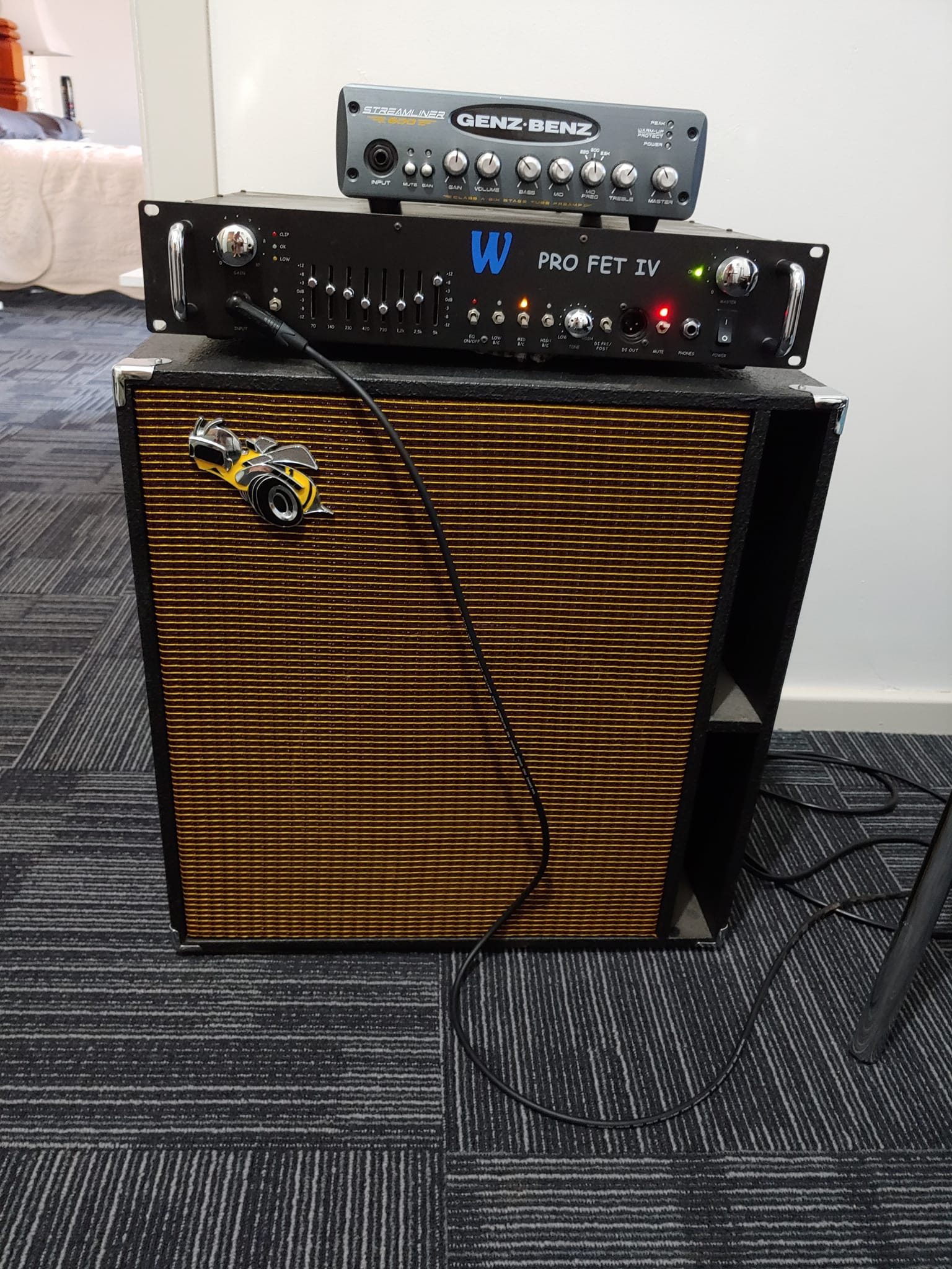 Warwick Pro Fet IV bass amp and WCA211 Pro cab still sound great