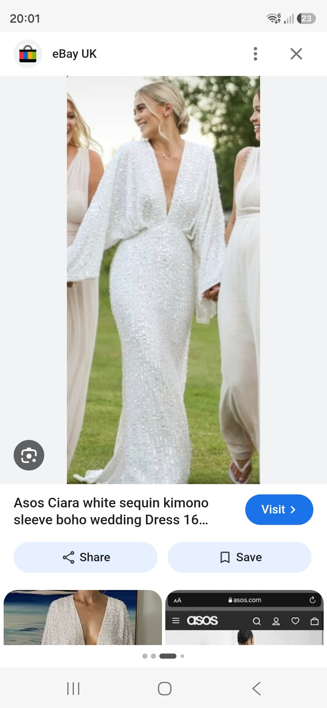 Asos Ciara Sequin Kimono Dress for sale or second-hand?