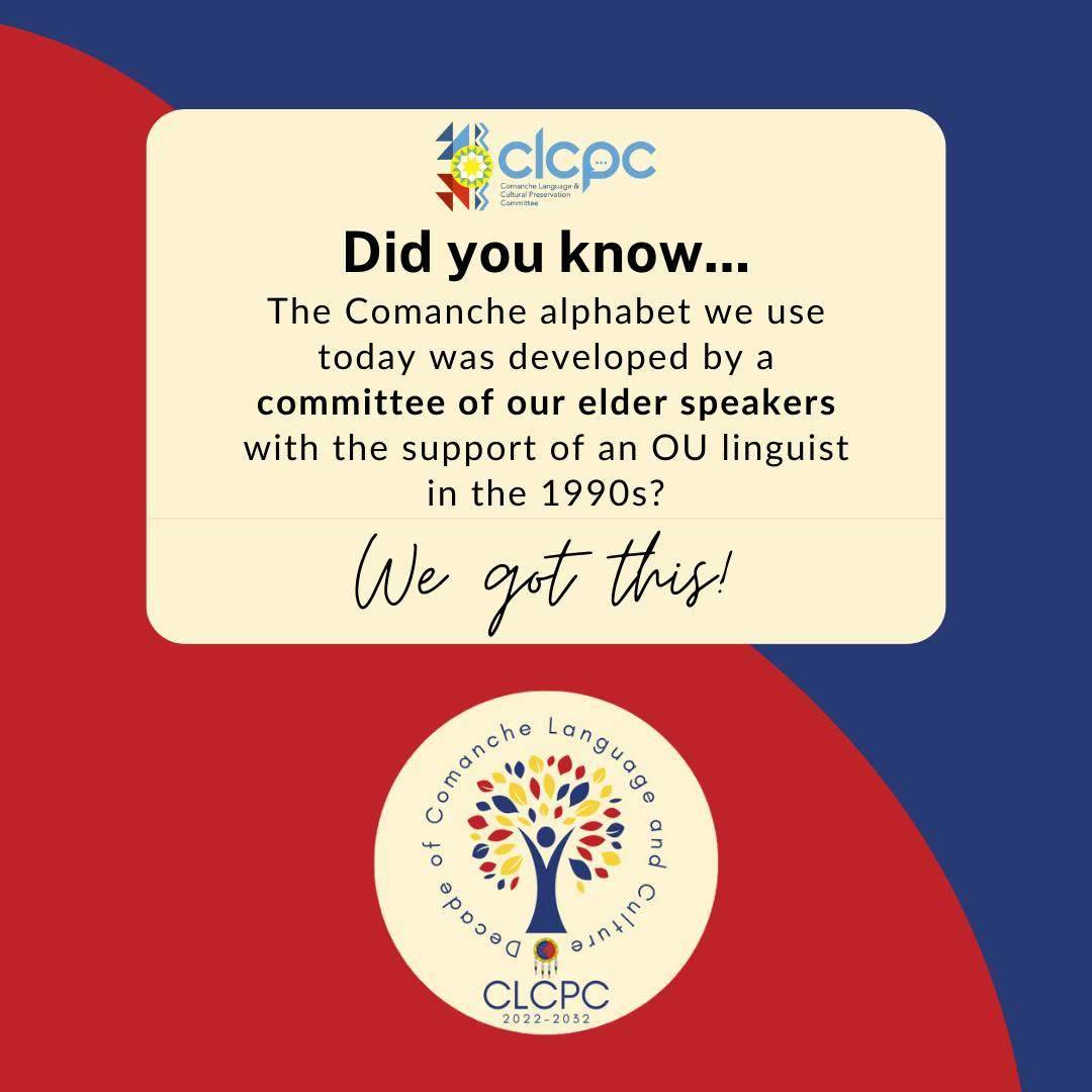 Did... - Comanche Language and Culture Preservation Committee