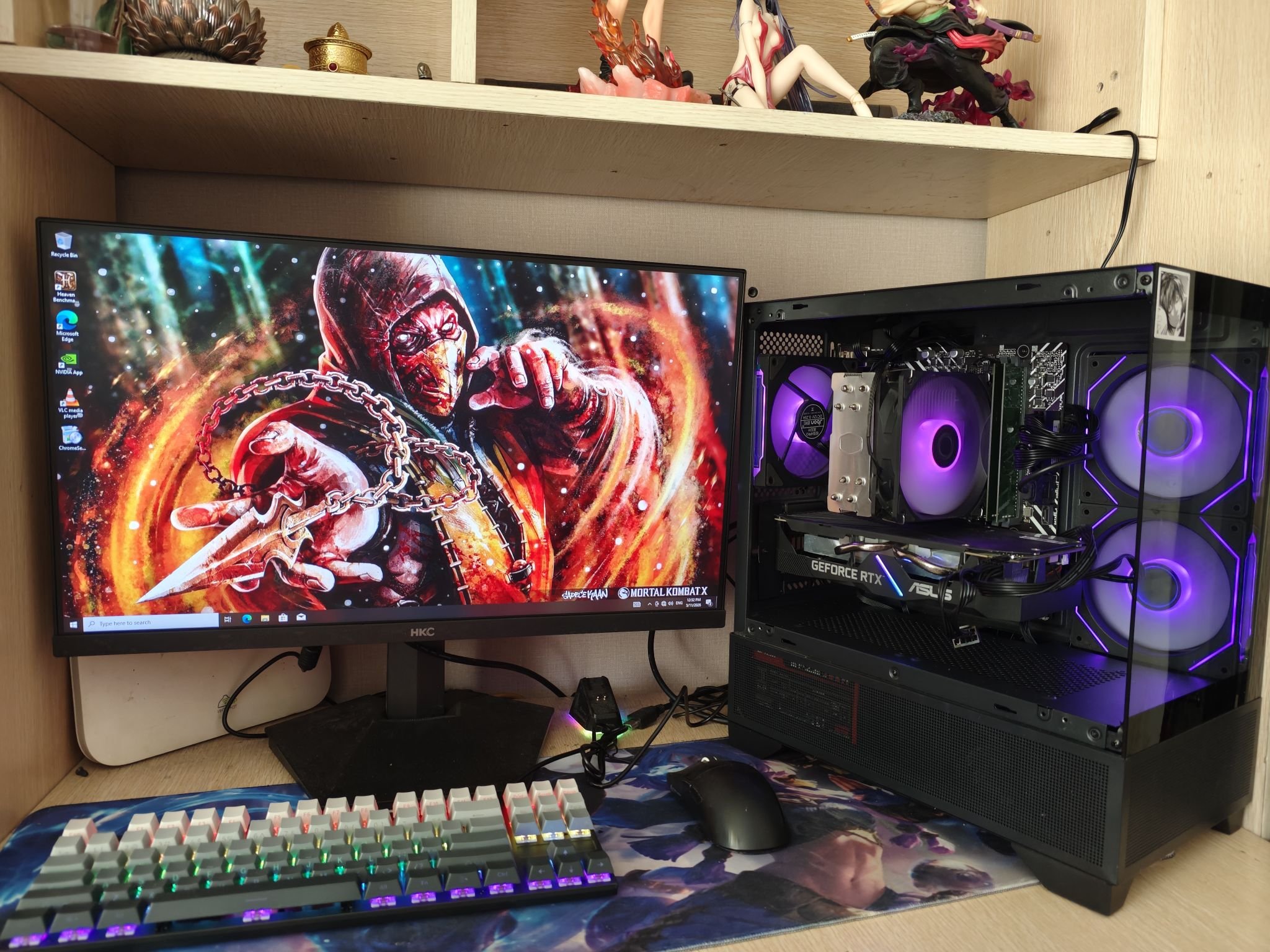 Gaming PC setup with i5 12th gen and RTX 3060ti