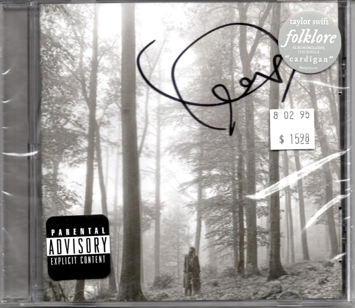 Taylor Swift's autographed Folklore CD available in store