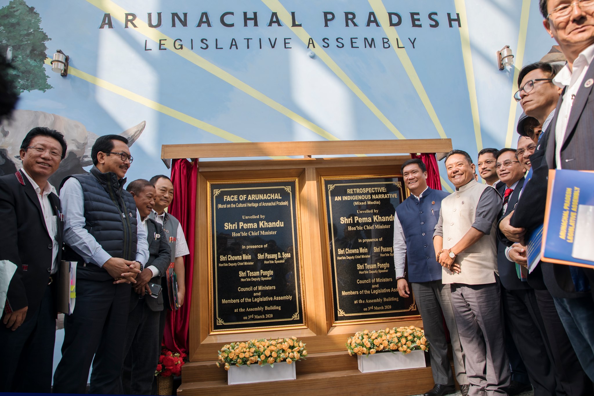 Pema Khandu - The walls of Arunachal Assembly building is...
