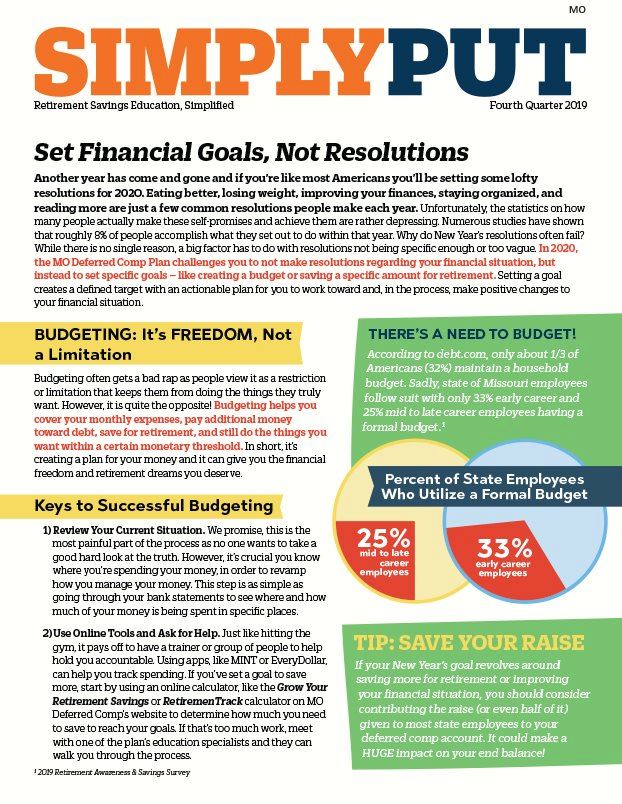 The State of Missouri Deferred Compensation Plan - Budgeting helps you ...