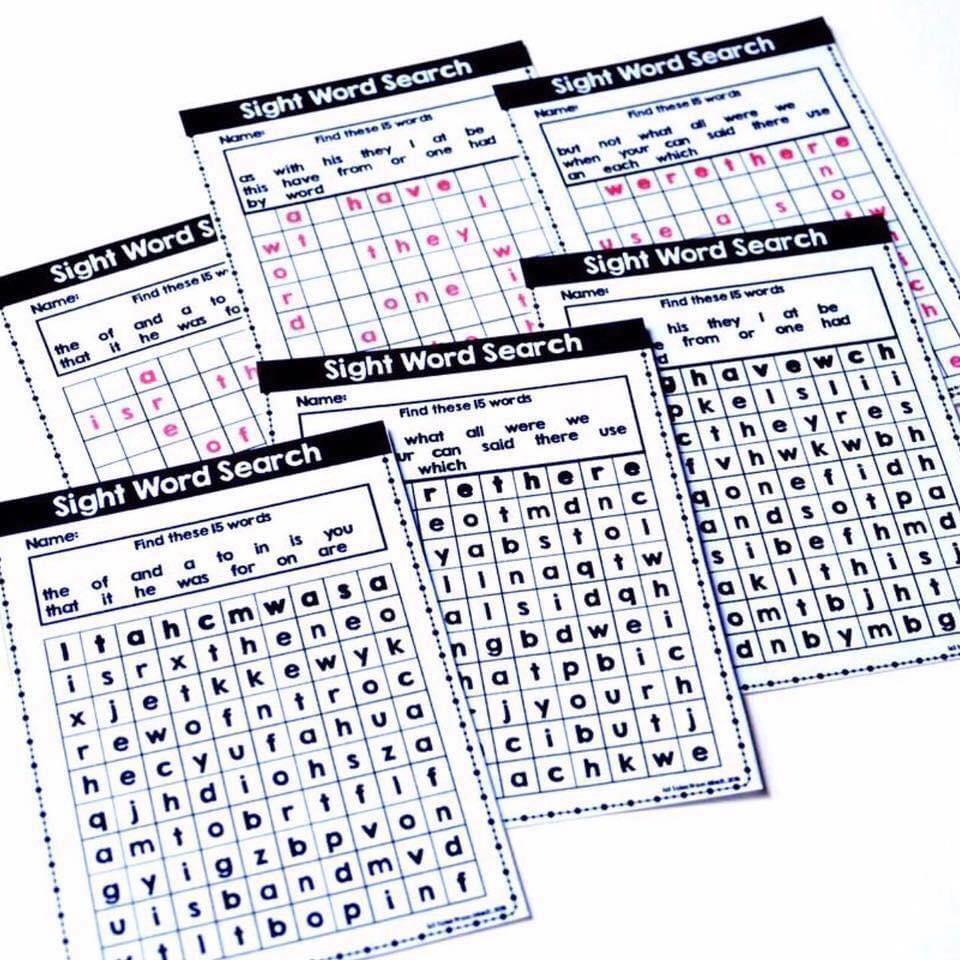 These Sight Word Searches feature 300... - Tales From Miss D