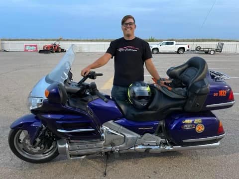 Who won the trade? Motorcycle drag racing enthusiast Jacob Andrew
