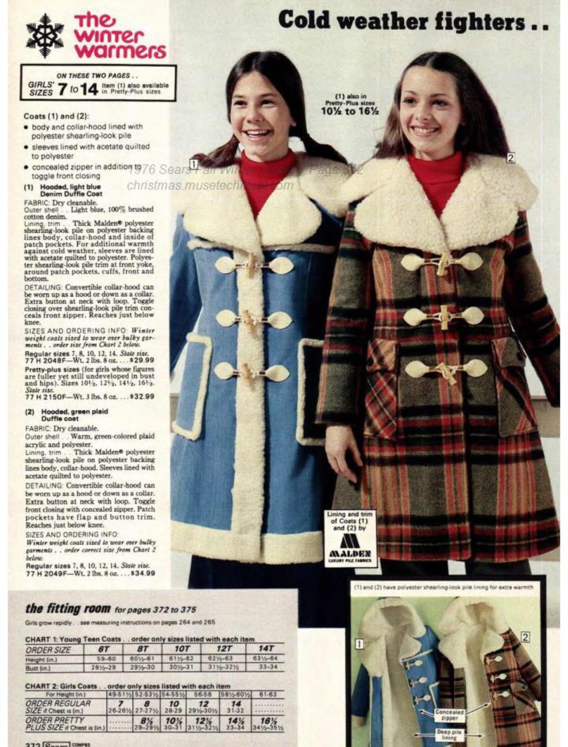 Page from the Sears Fall/Winter catalog of 1976