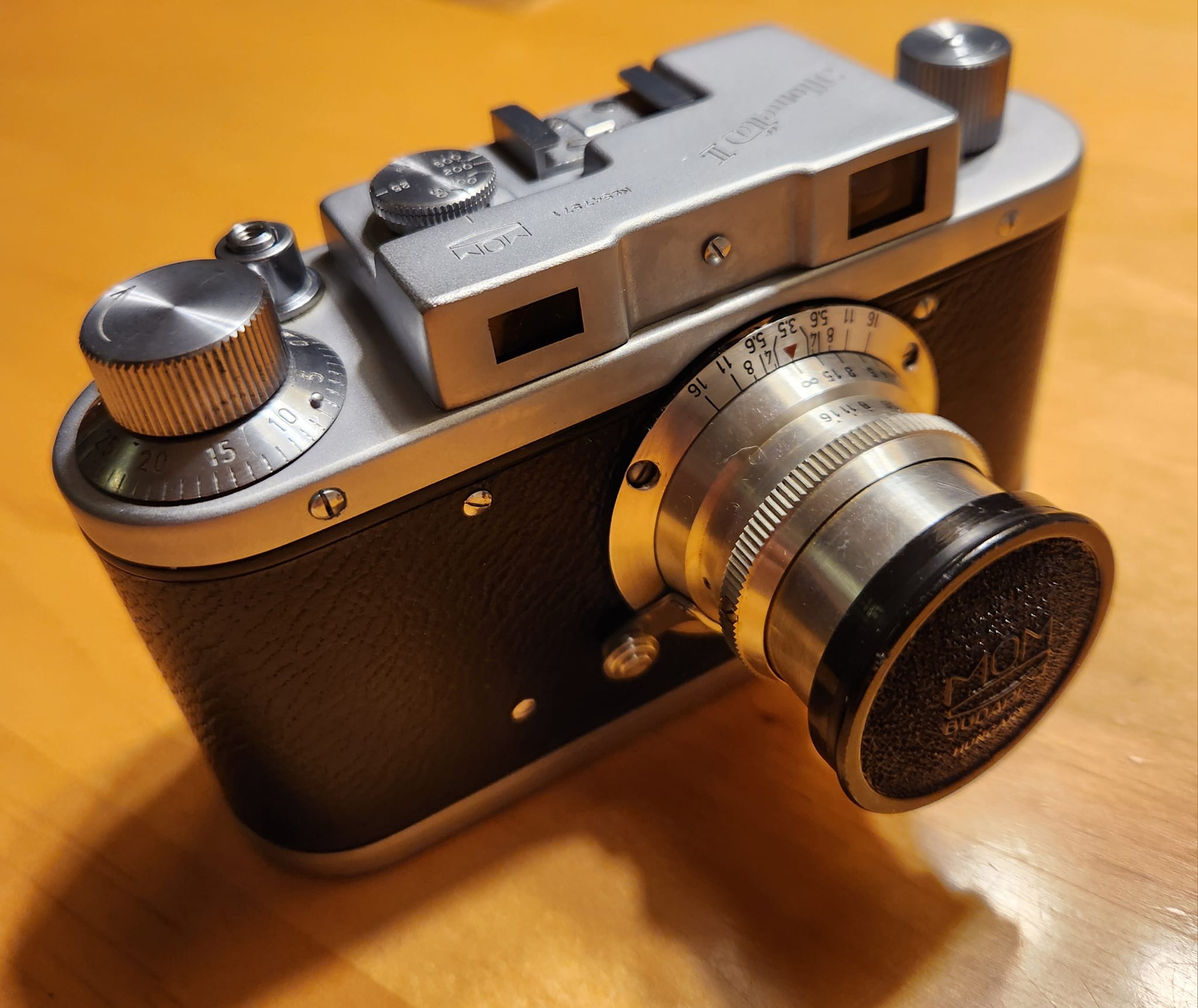 Mom Mometta II vintage camera with original case and lens