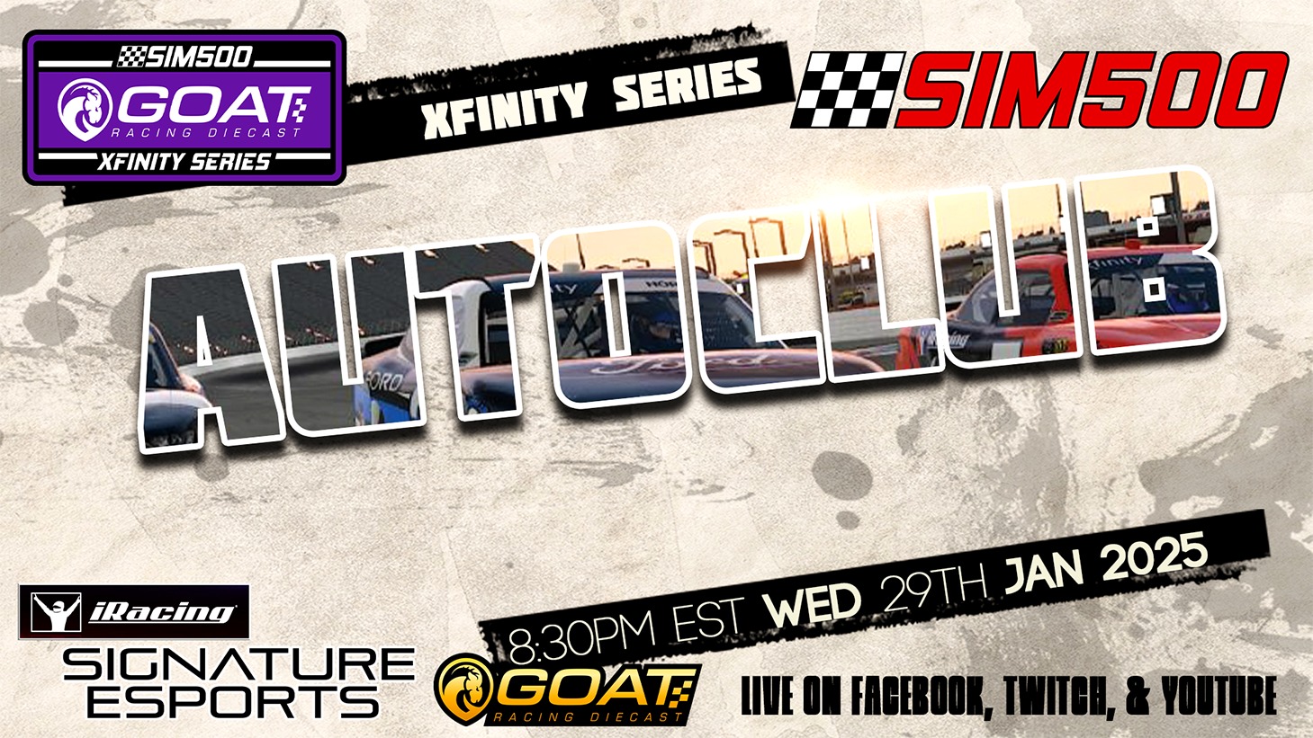 AUTOCLUB | GOAT RACING DIECAST XFINITY SERIES | POWERED BY SIM500 # ...