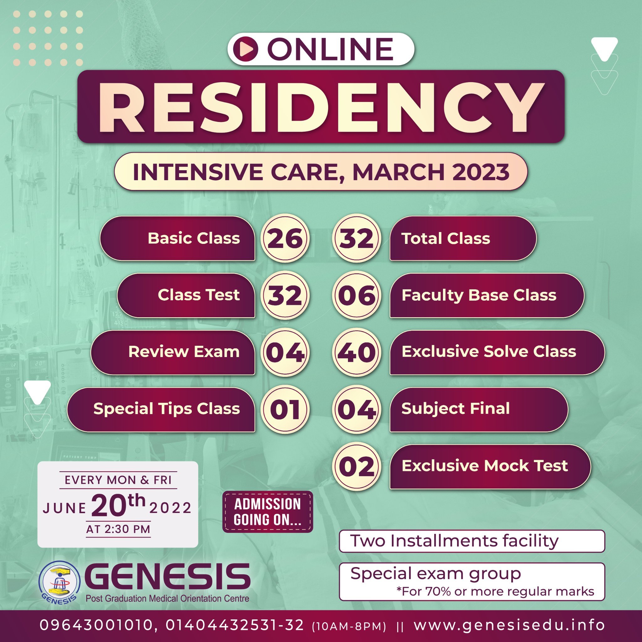 #Online_Residency_Intensive_Care_Gang... - GENESIS PG entrance | Facebook