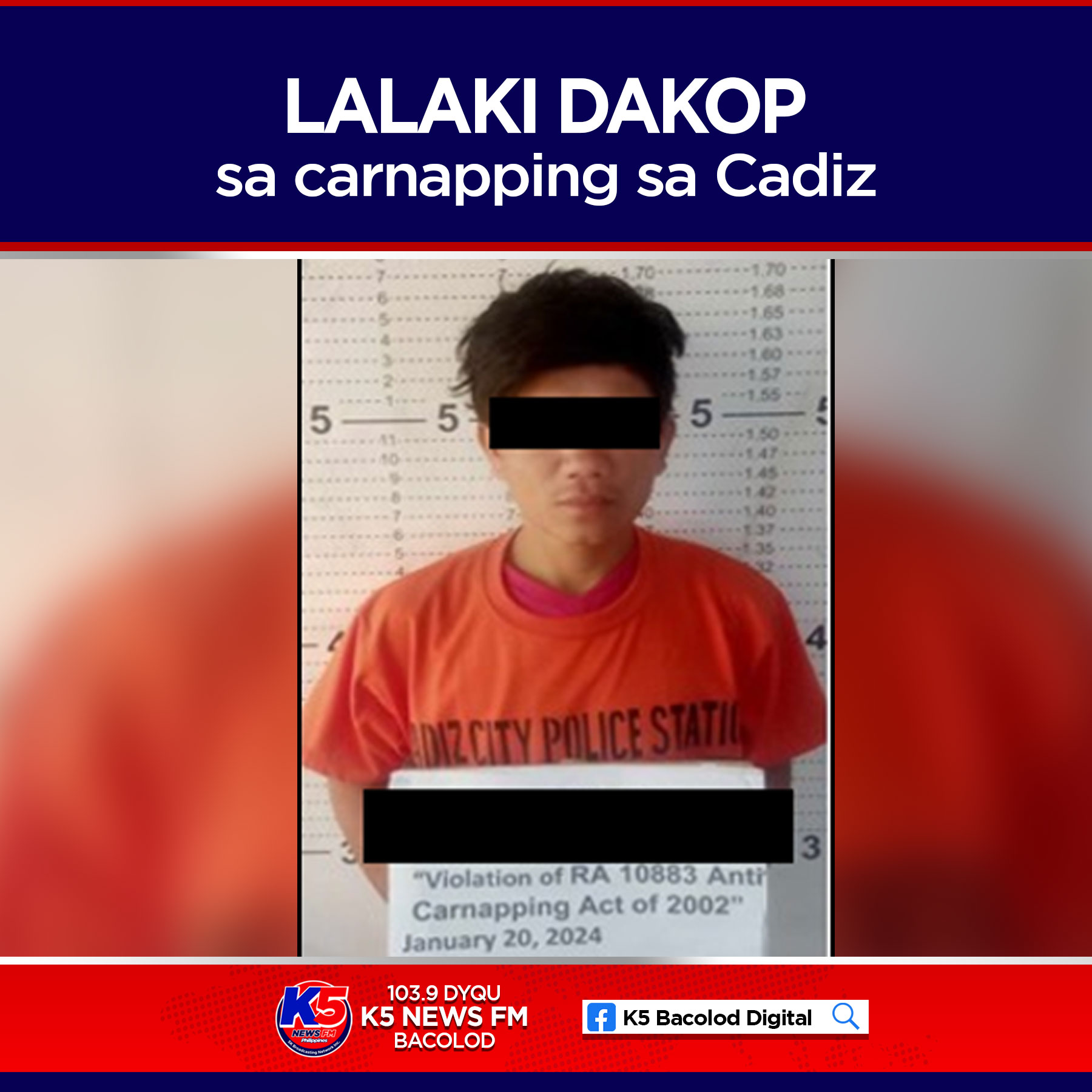 LALAKI DAKOP SA CARNAPPING... - K5 News FM Negros Occidental