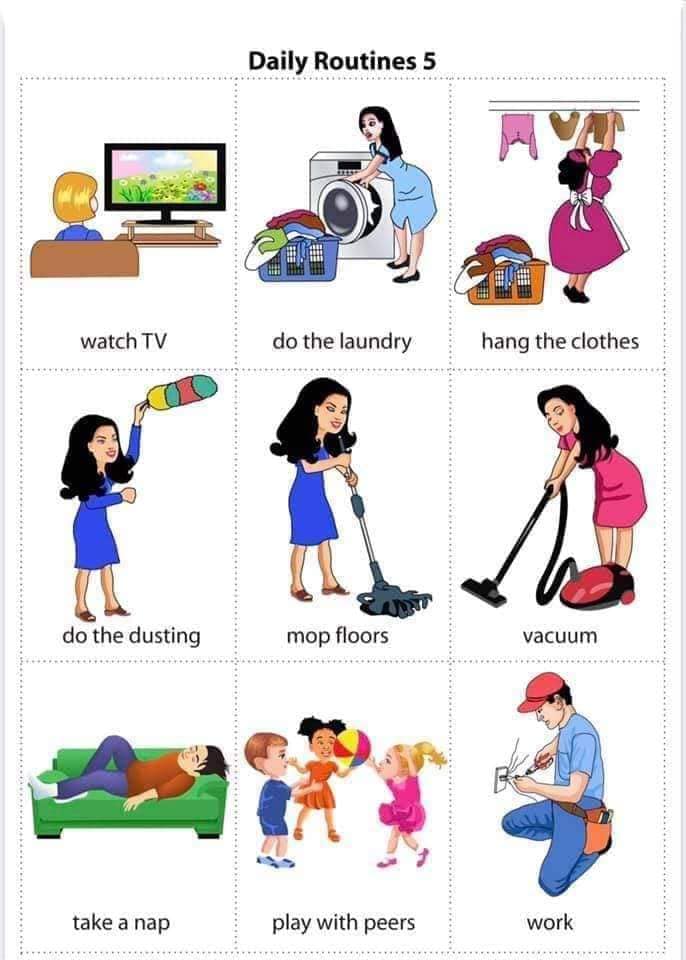 Proper English - Daily Routine Verbs