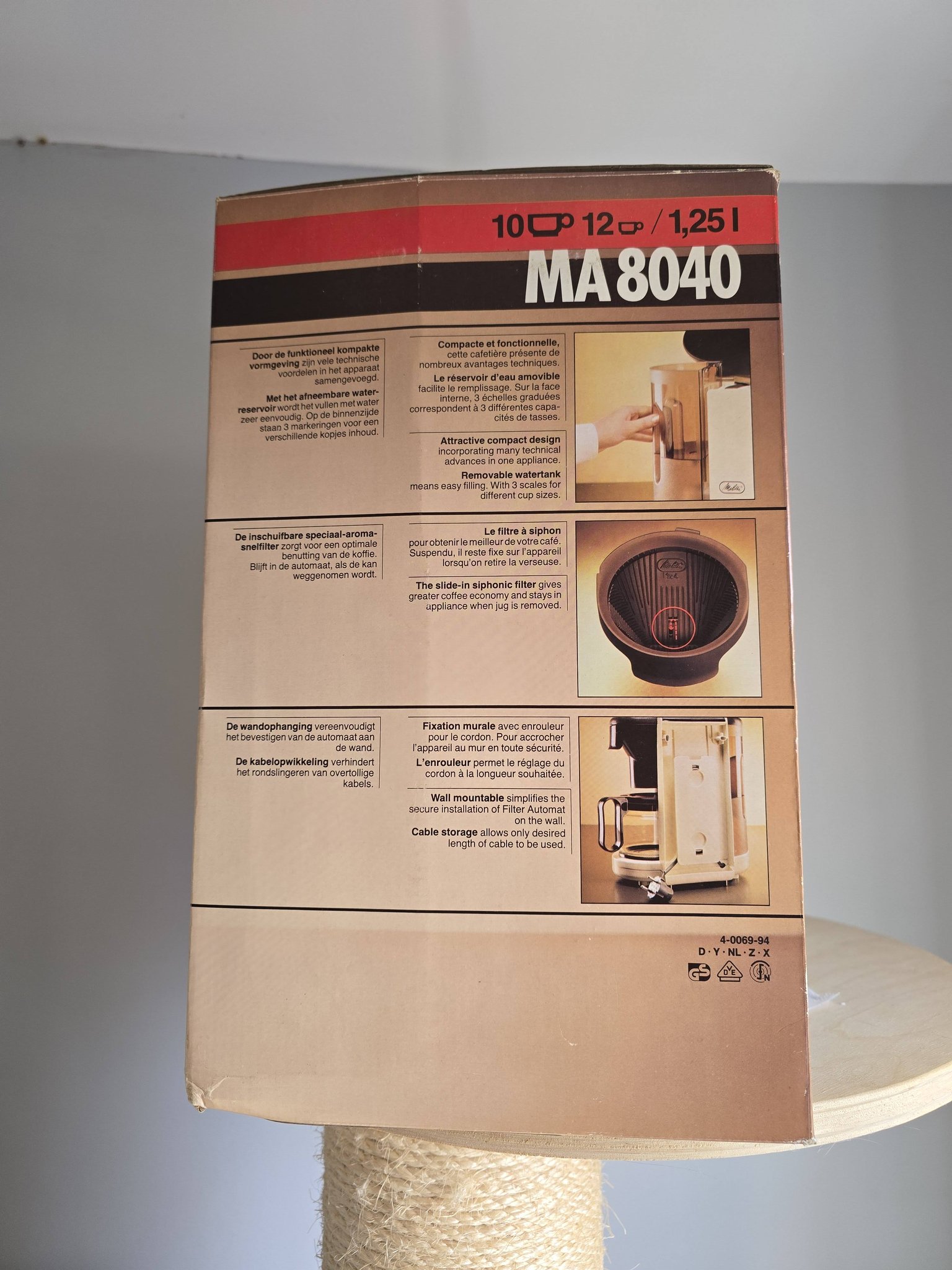 Melitta MA 8040 coffee maker model not produced in 1982